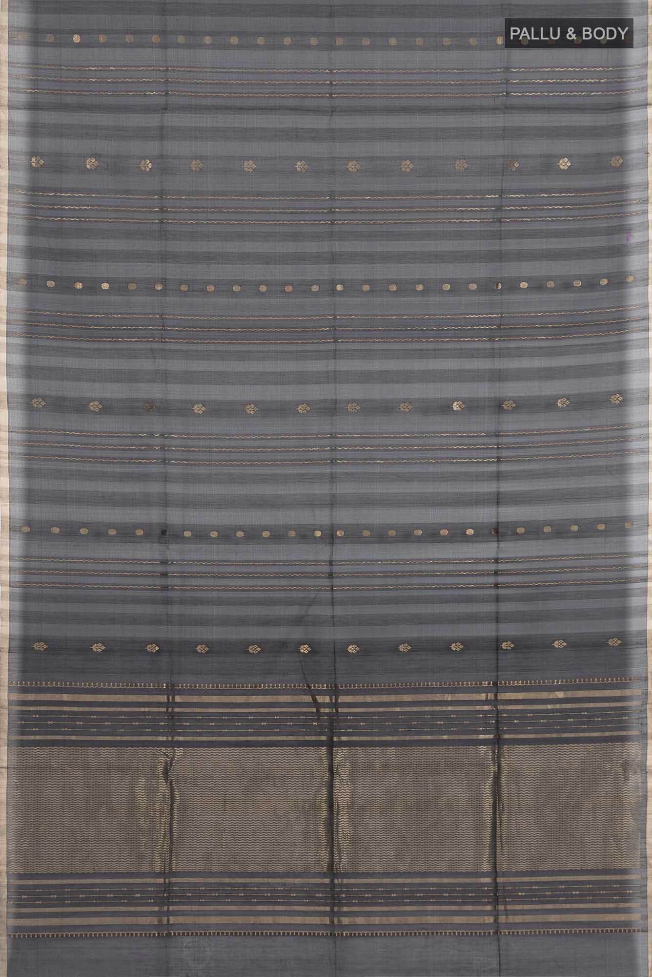 Black Kora Cotton Saree