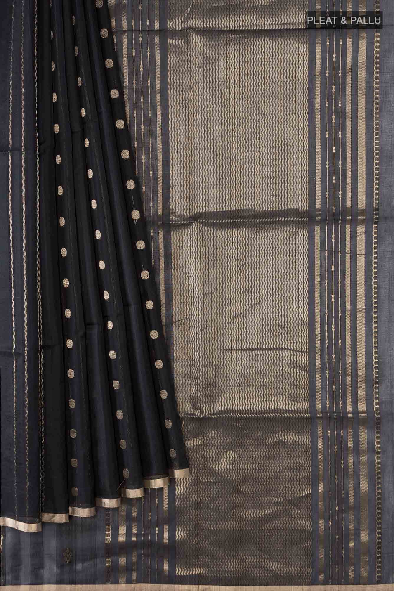 Black Kora Cotton Saree