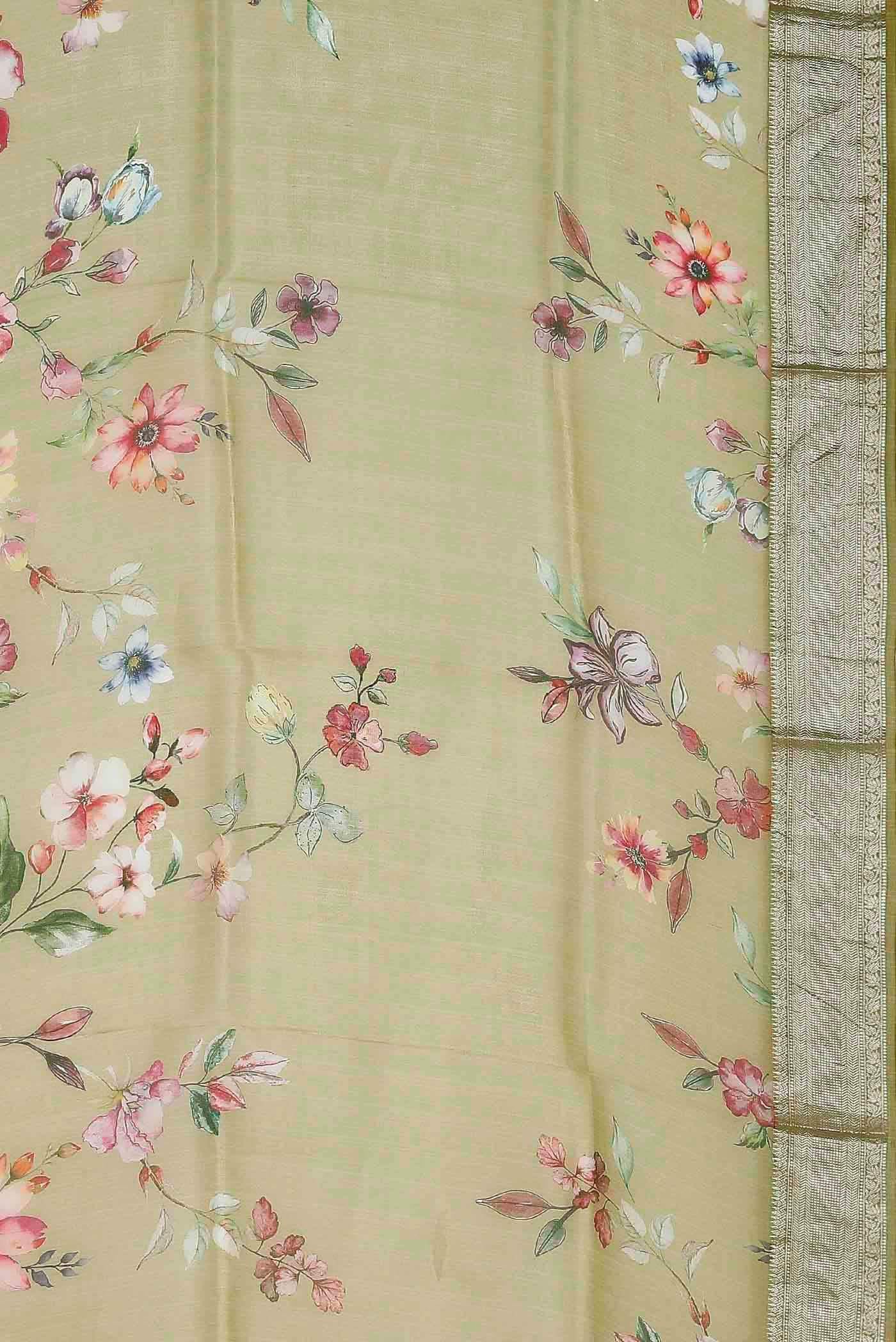 Green Organza Silk Saree