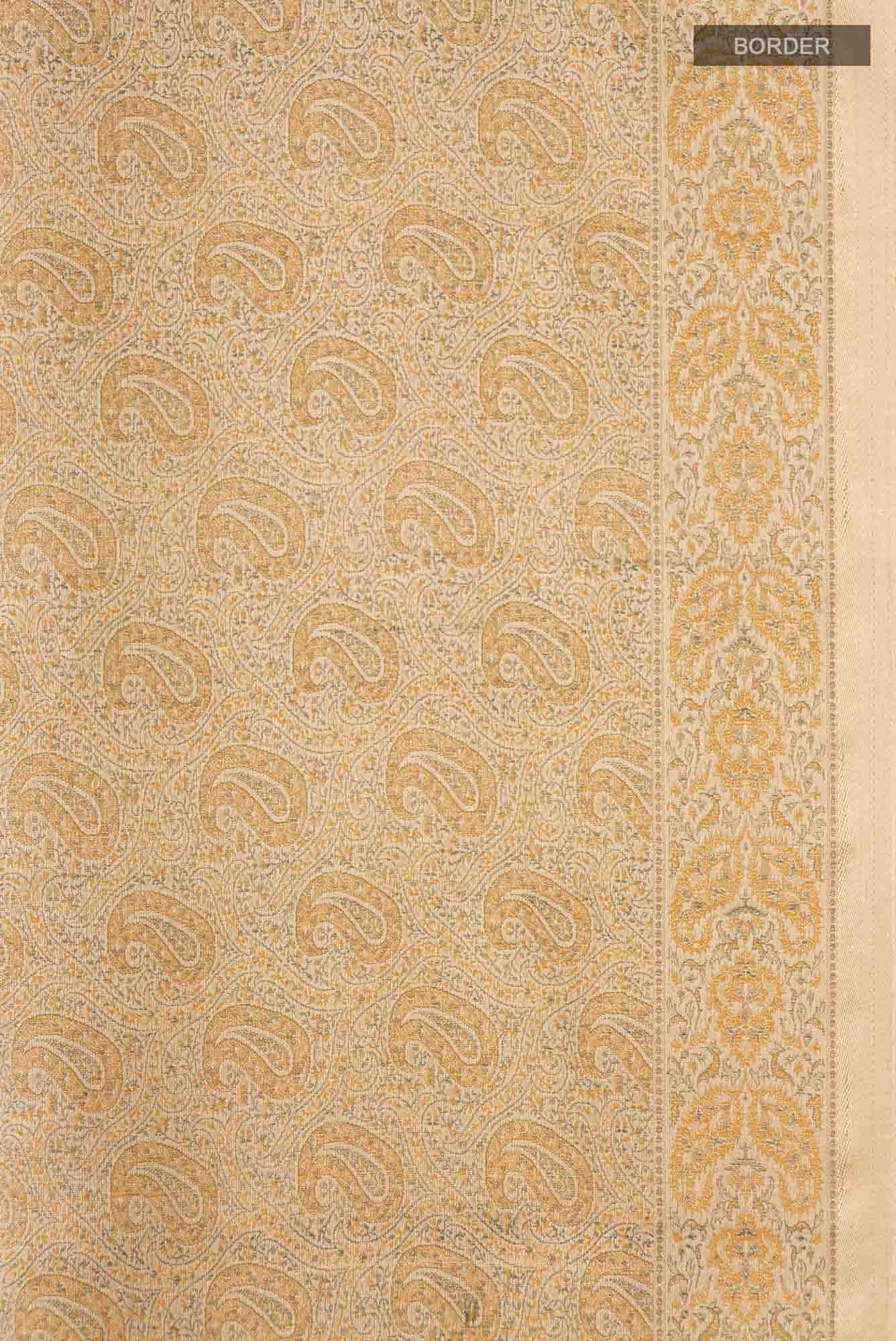 Golden Banarasi Tanchoi Silk Saree