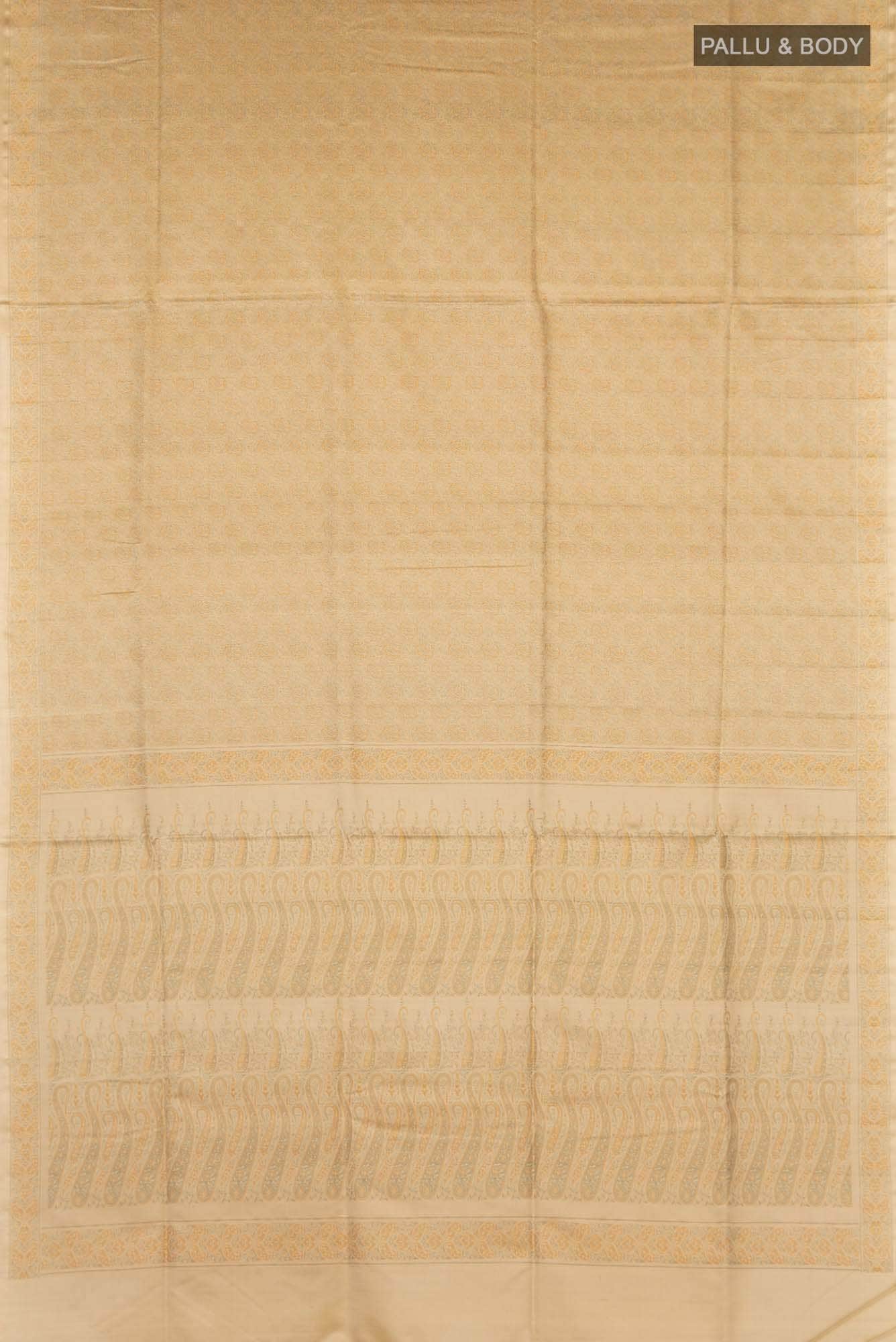 Golden Banarasi Tanchoi Silk Saree
