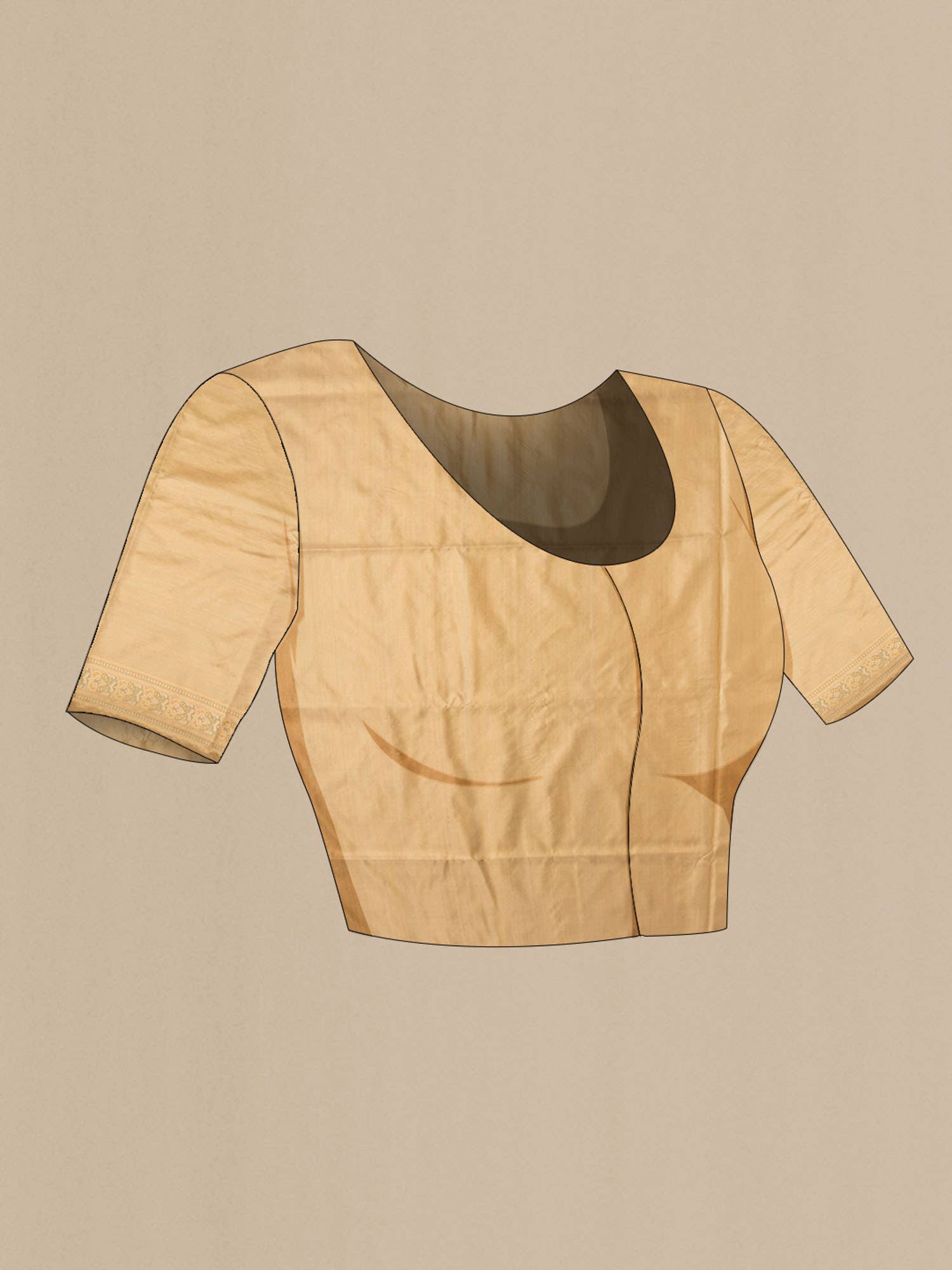 Golden Banarasi Tanchoi Silk Saree
