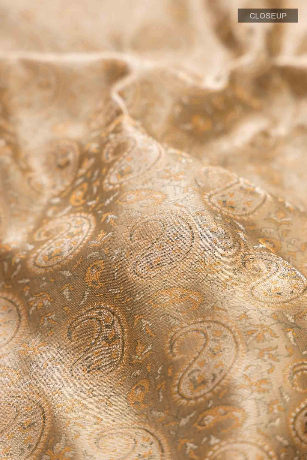 Golden Banarasi Tanchoi Silk Saree