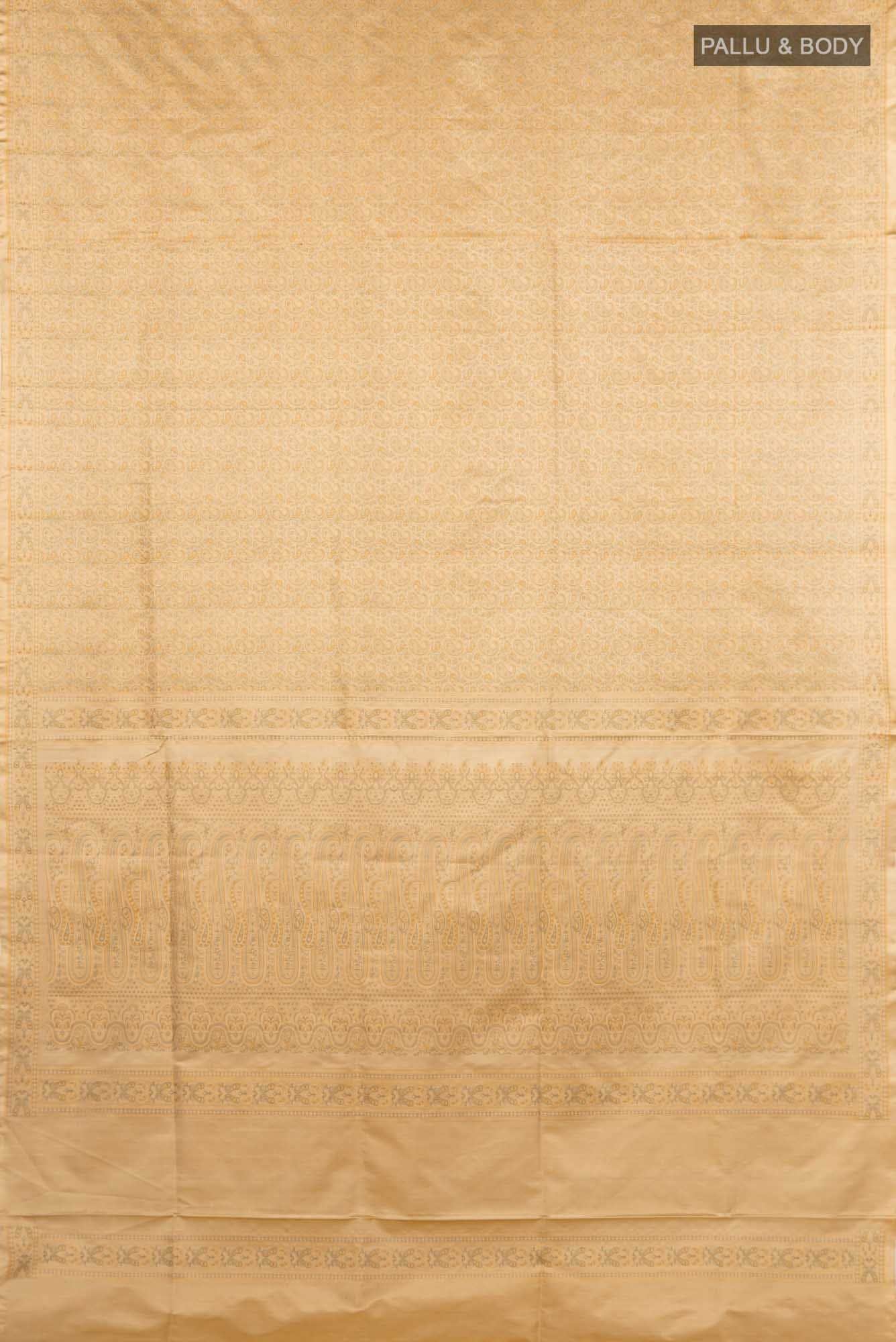 Golden Banarasi Tanchoi Silk Saree