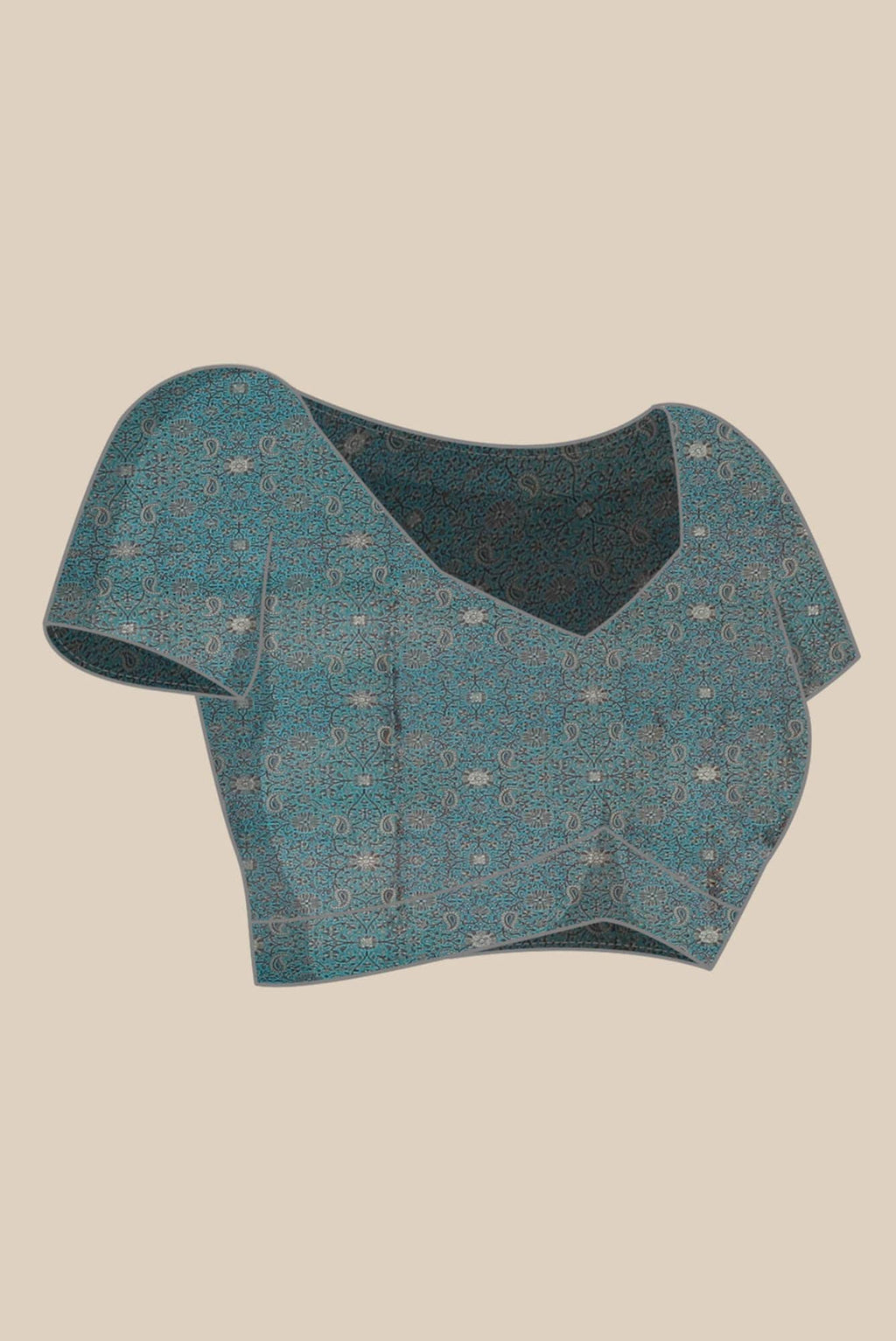 Blue Banarasi Tanchoi Silk Saree