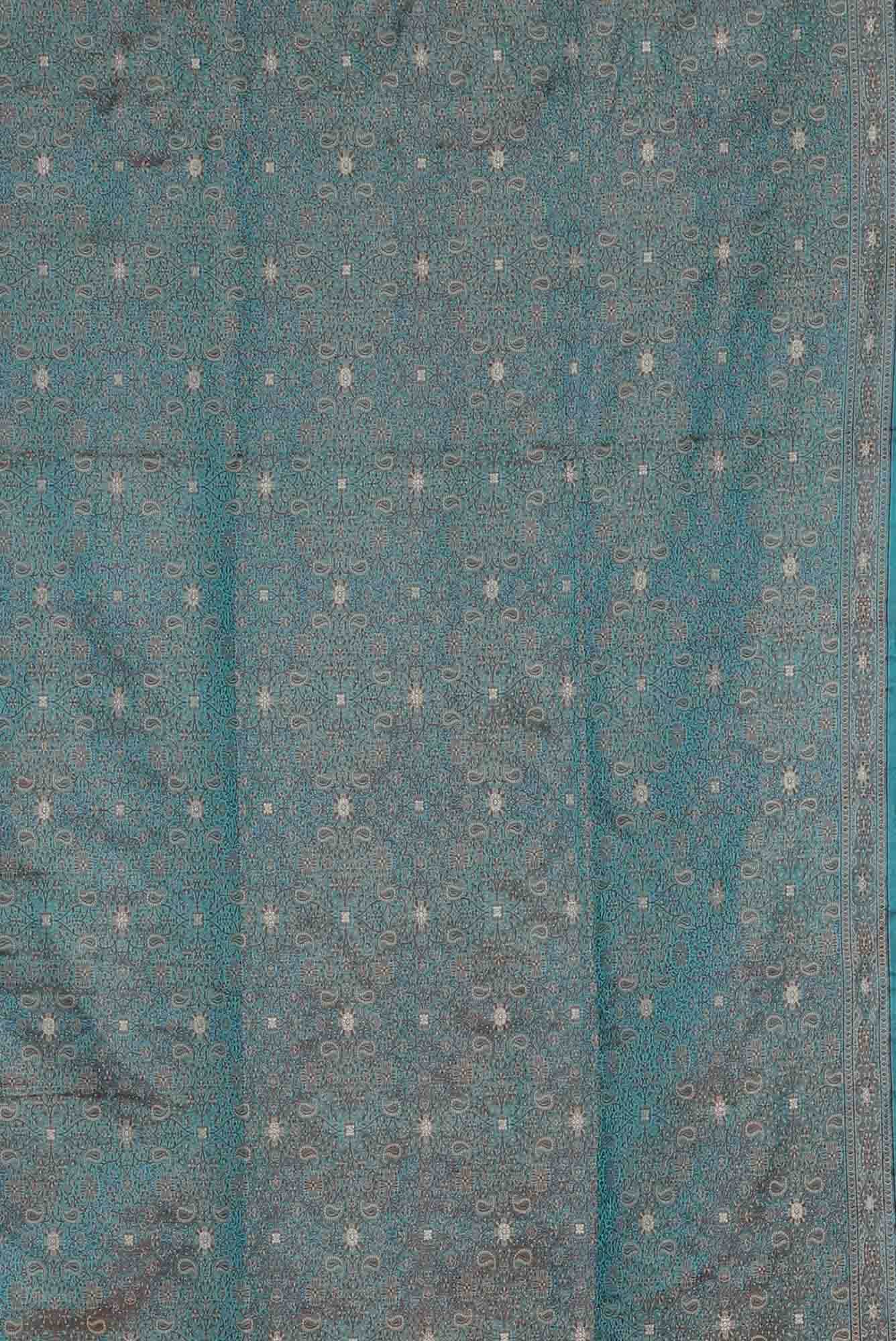 Blue Banarasi Tanchoi Silk Saree