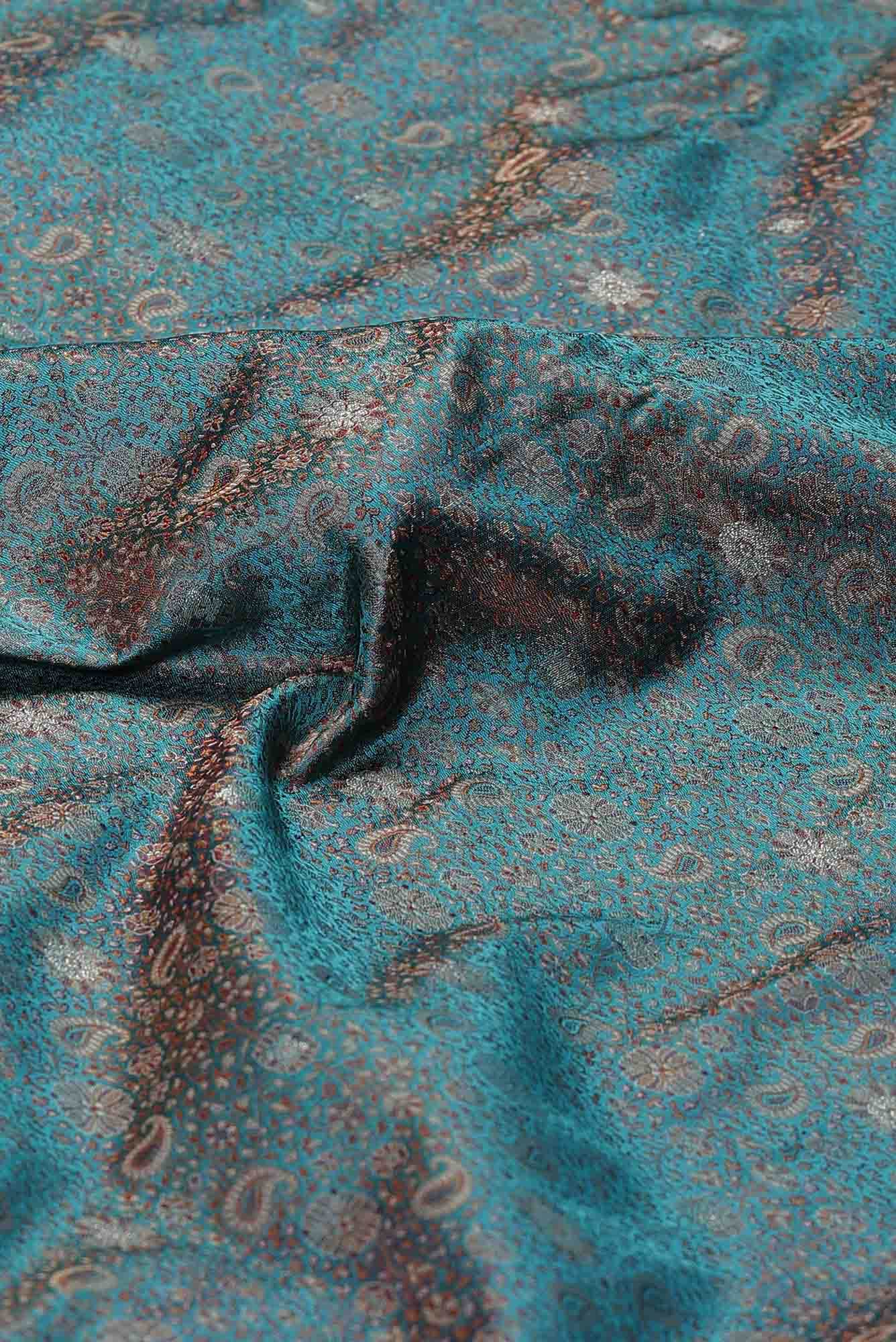 Blue Banarasi Tanchoi Silk Saree