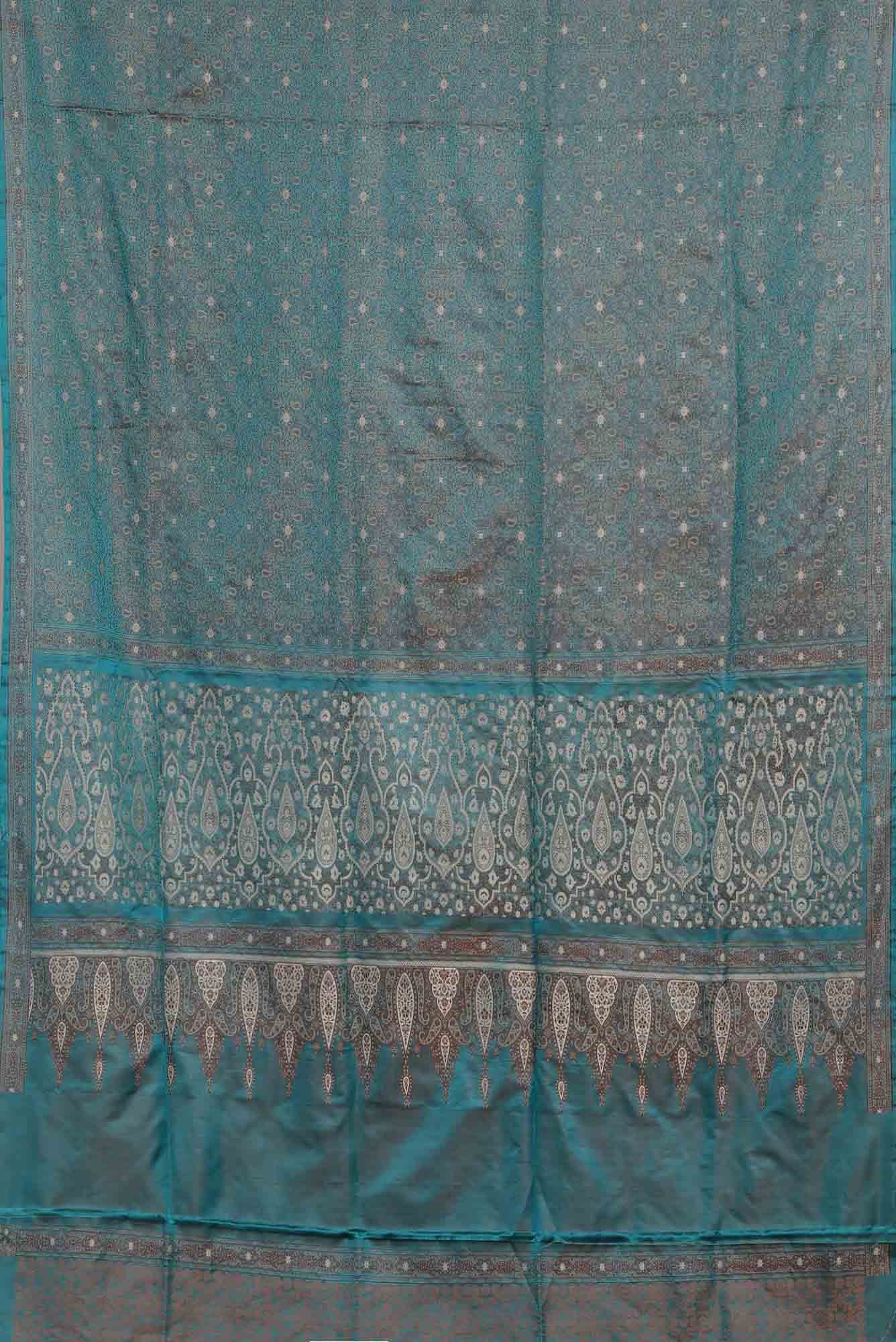 Blue Banarasi Tanchoi Silk Saree