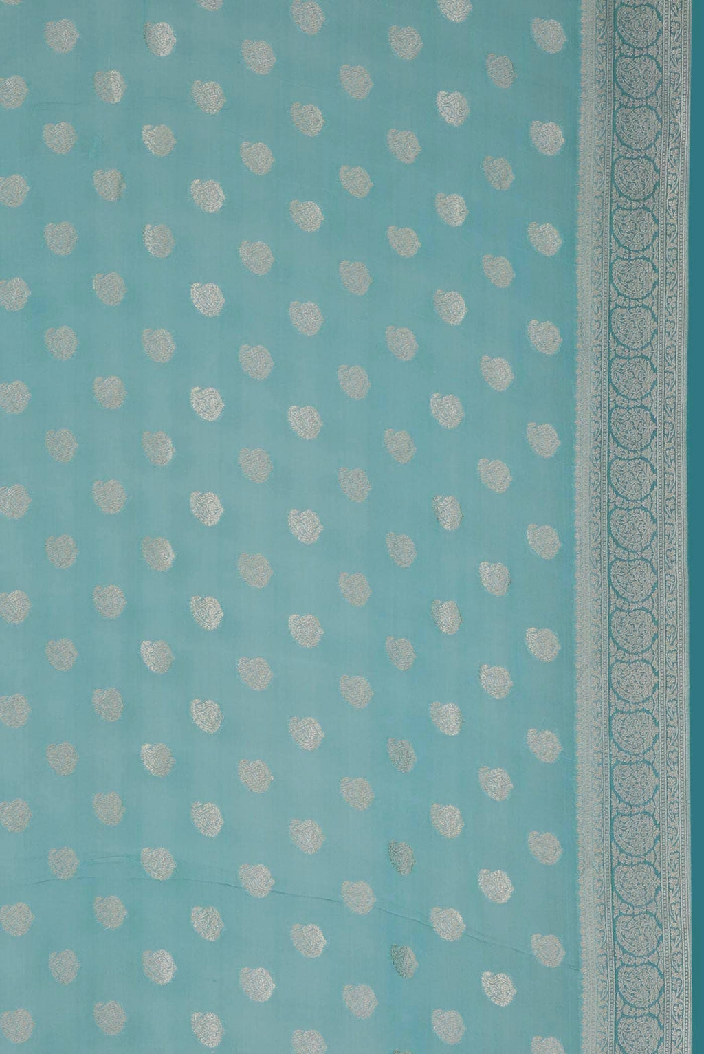 Blue Banarasi Georgette Saree