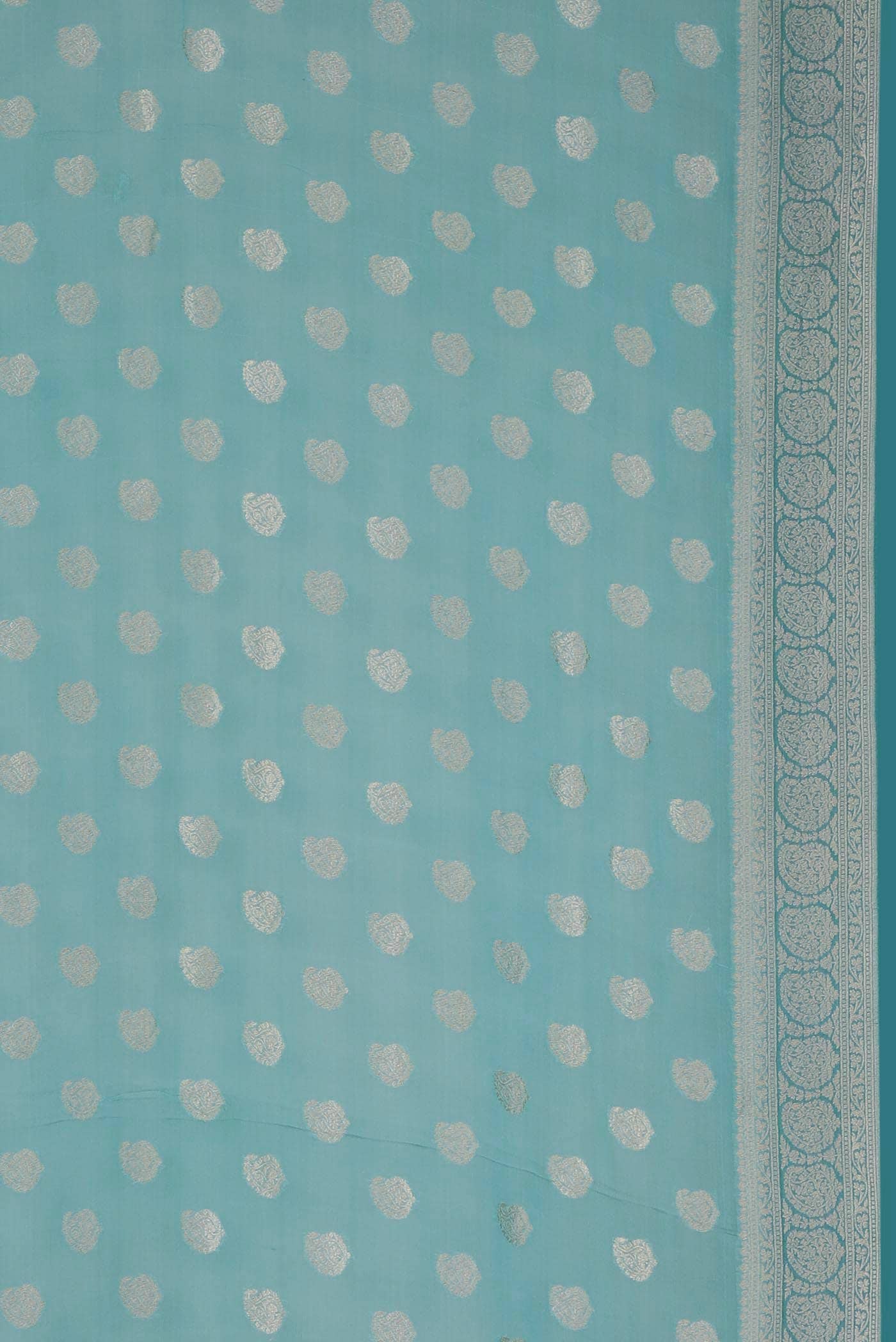 Blue Banarasi Georgette Saree