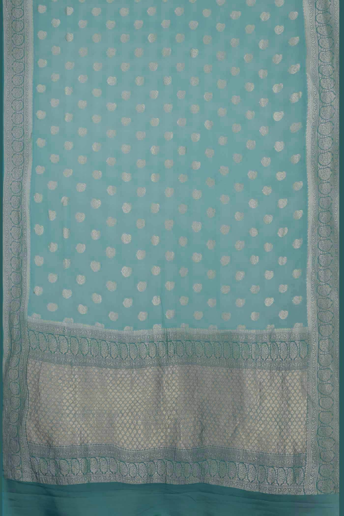 Blue Banarasi Georgette Saree