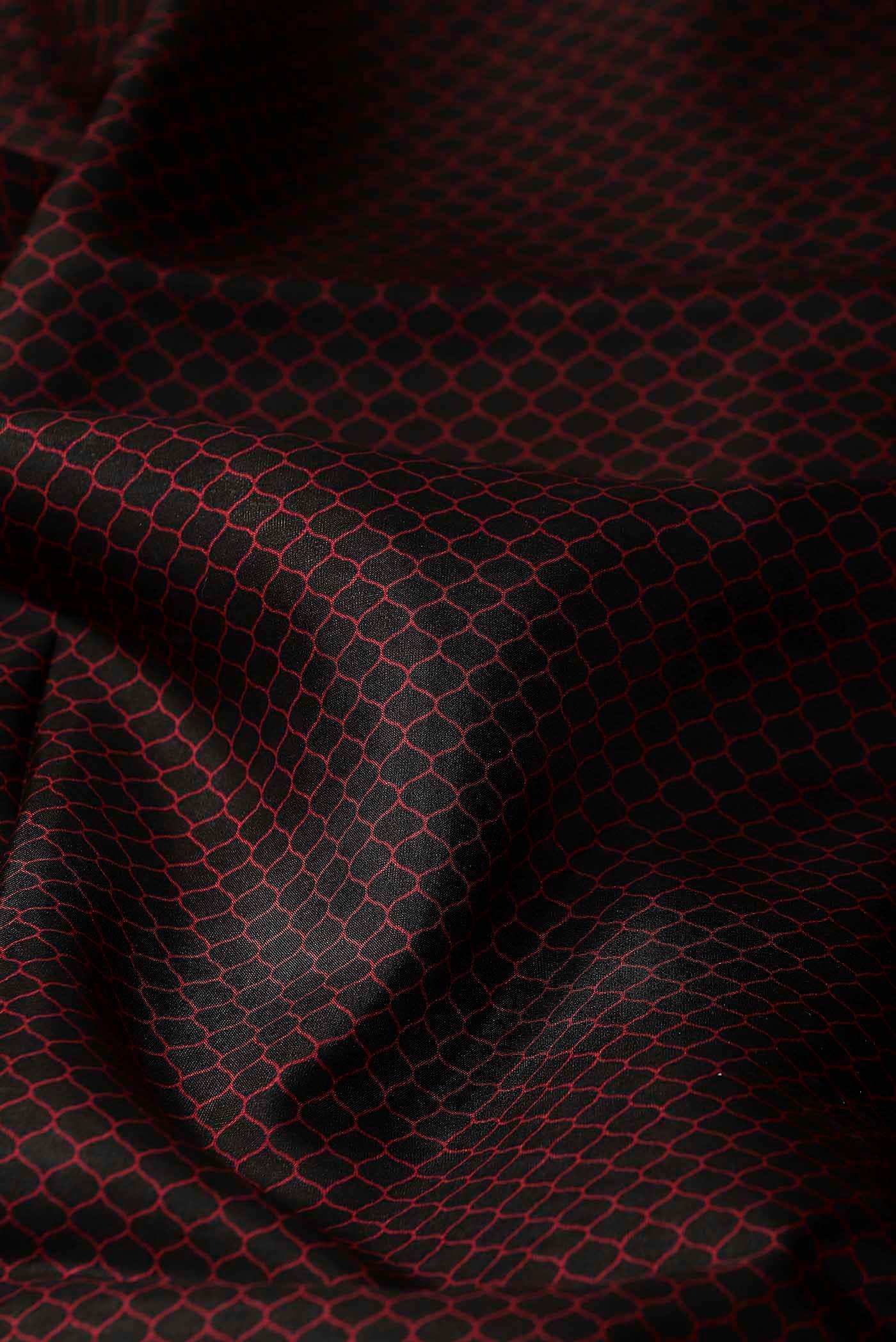 Black Printed Silk Saree