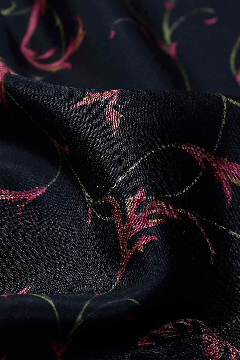 Black Mysore Crepe Saree