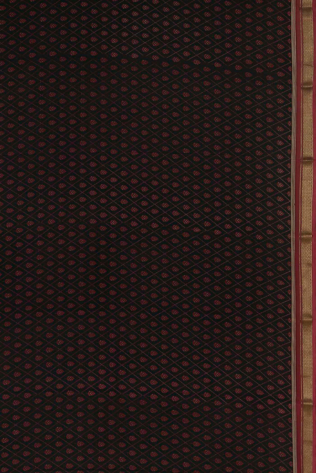 Black Mysore Crepe Saree
