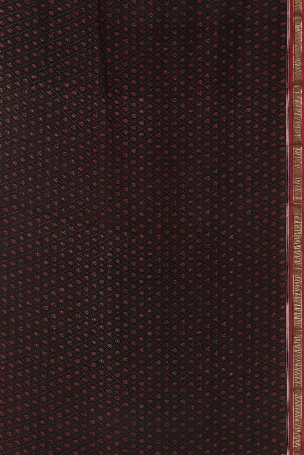 Black Mysore Crepe Saree