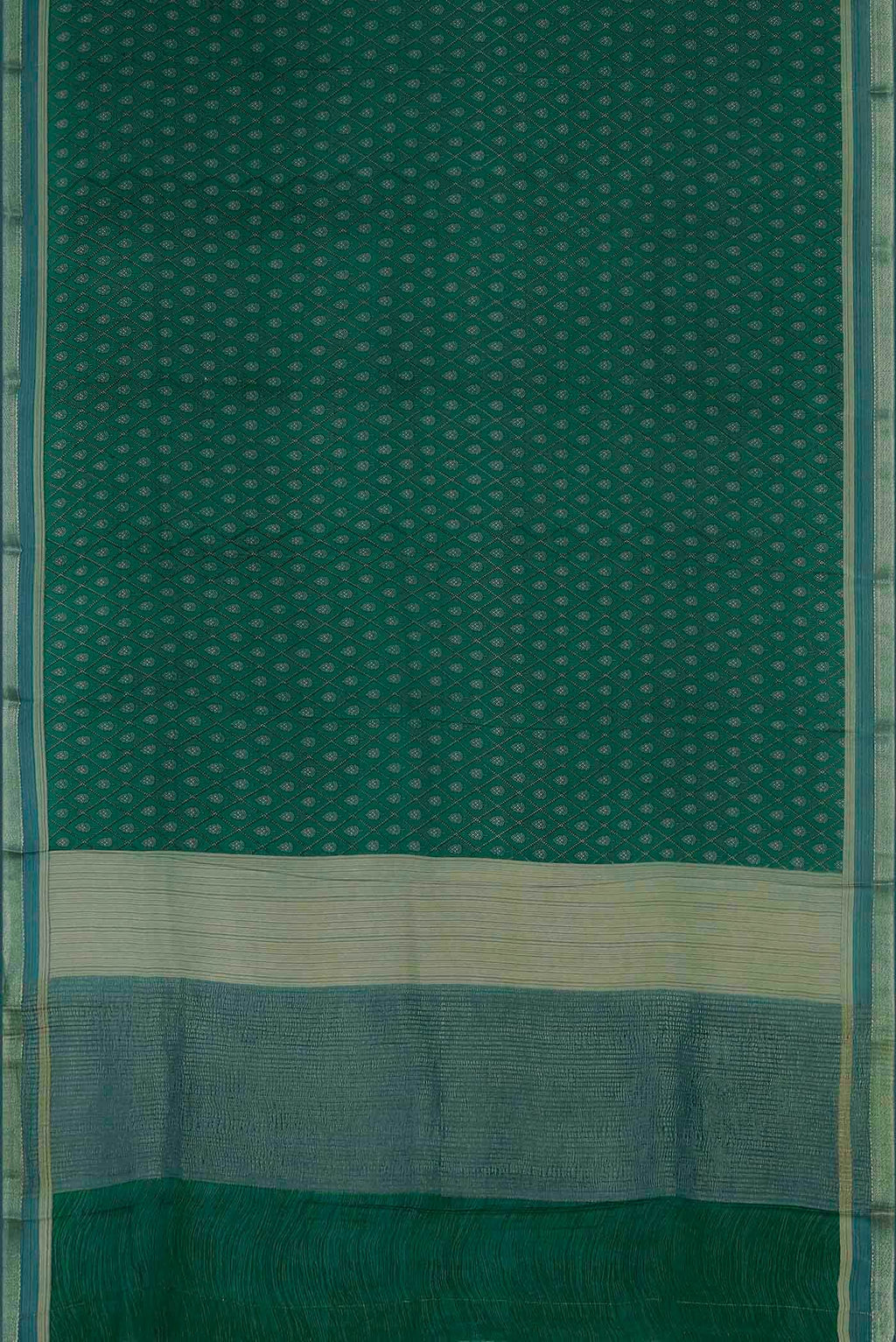 Green Mysore Crepe Saree
