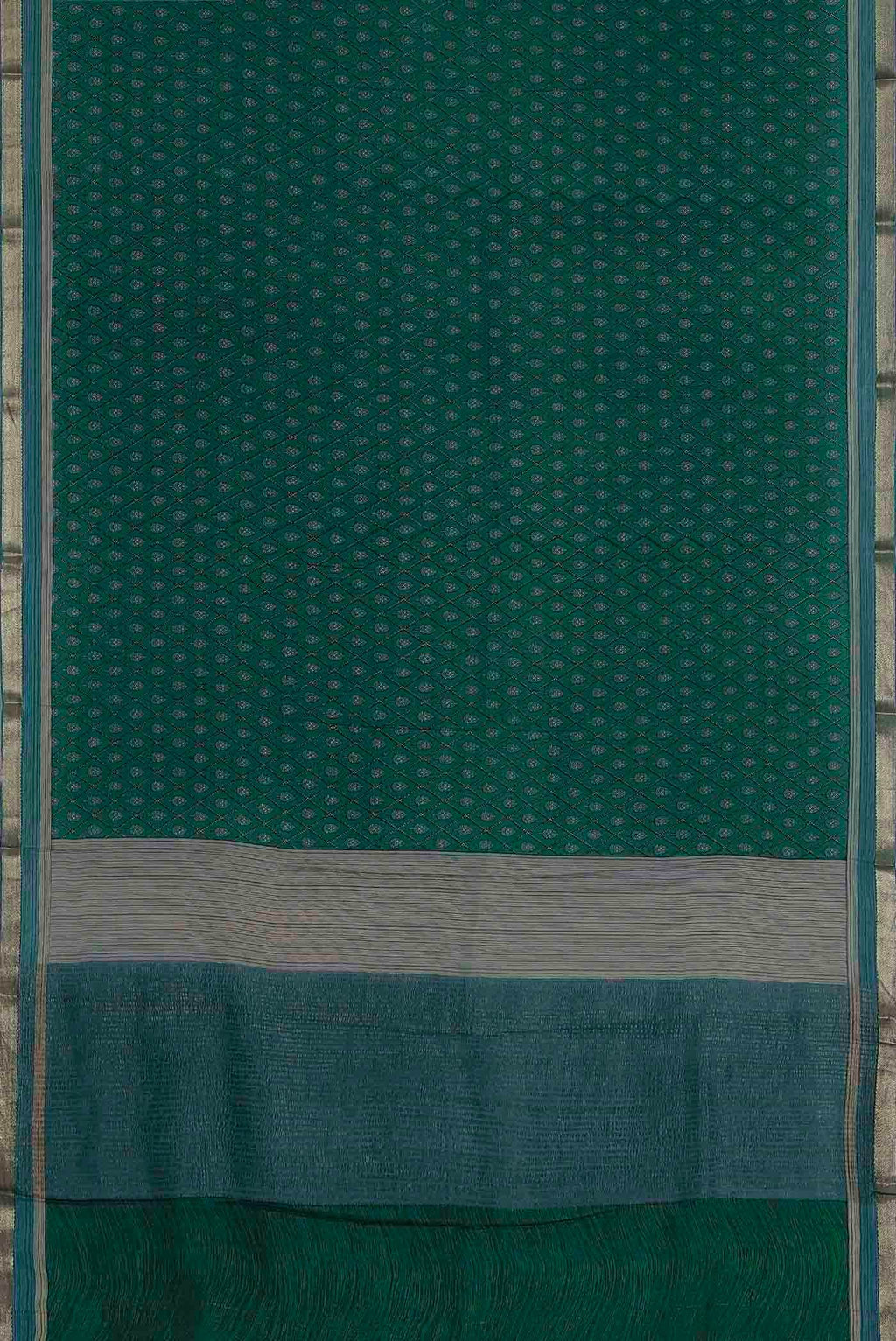 Green Mysore Crepe Saree
