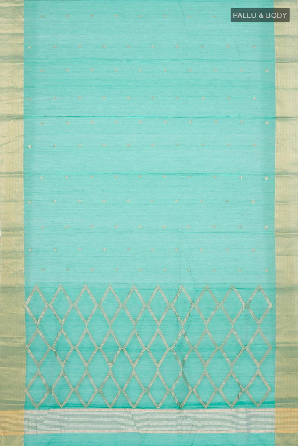 Mint Green Chanderi Silk Cotton Saree