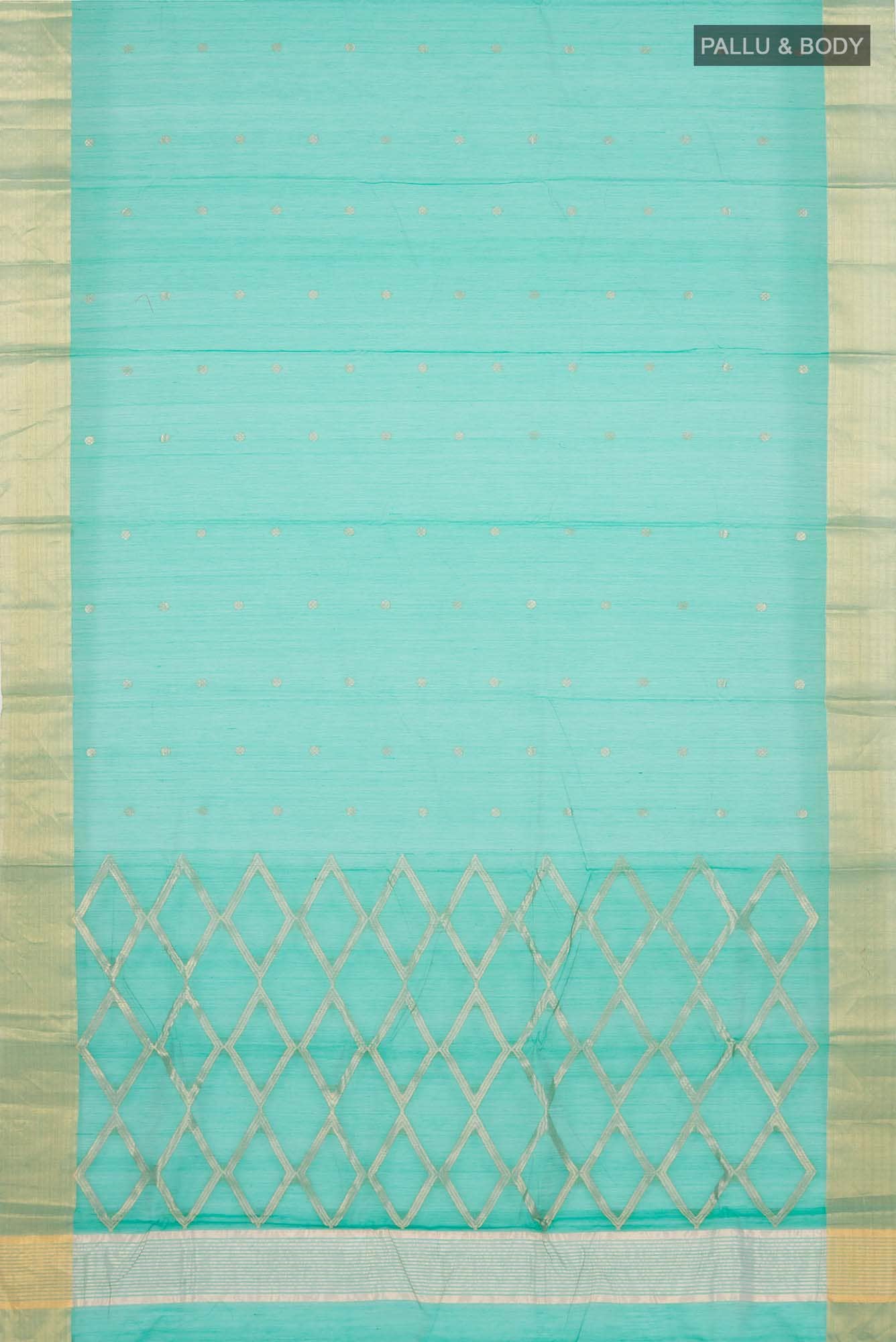 Mint Green Chanderi Silk Cotton Saree