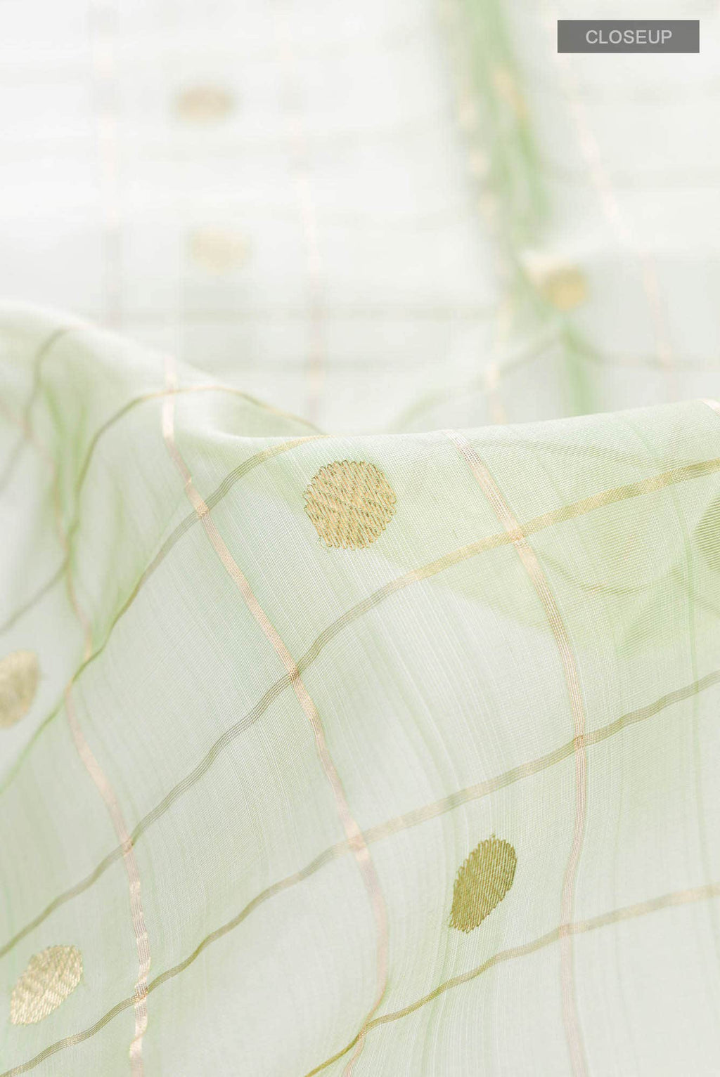 Sea Green Chanderi Silk Saree