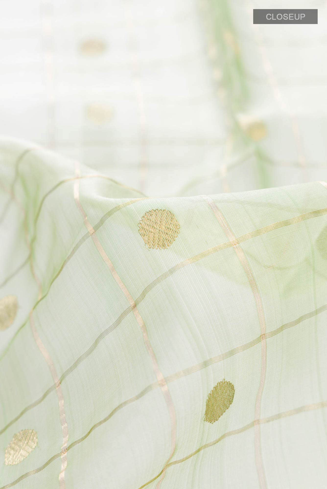 Sea Green Chanderi Silk Saree