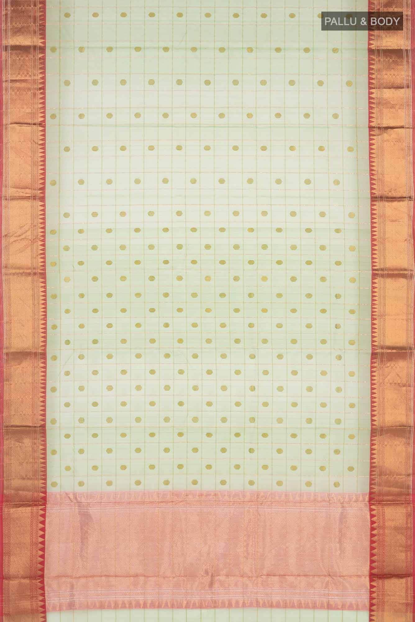 Sea Green Chanderi Silk Saree