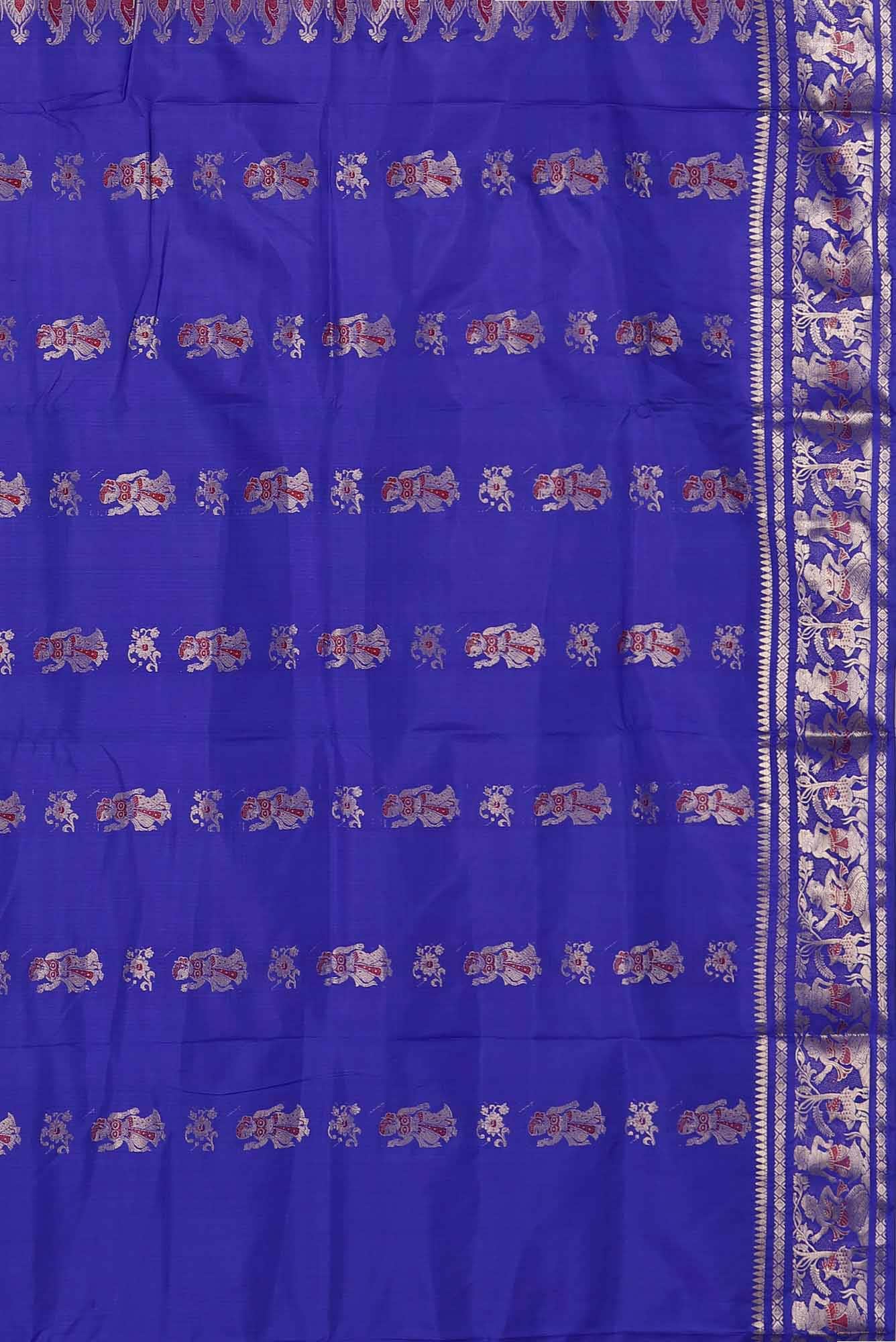 Blue Baluchari Silk Saree