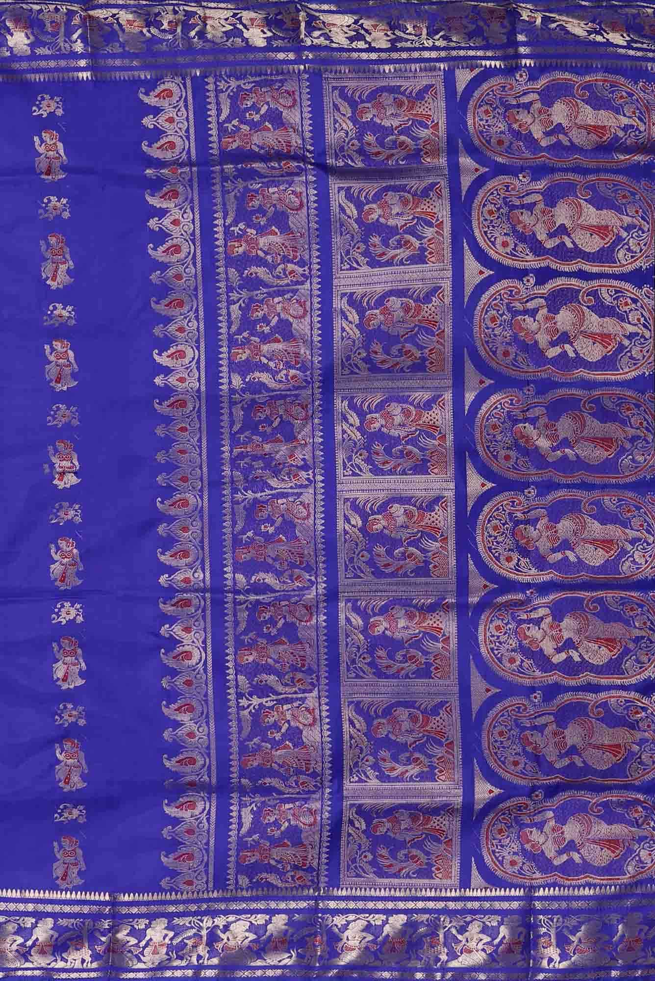 Blue Baluchari Silk Saree