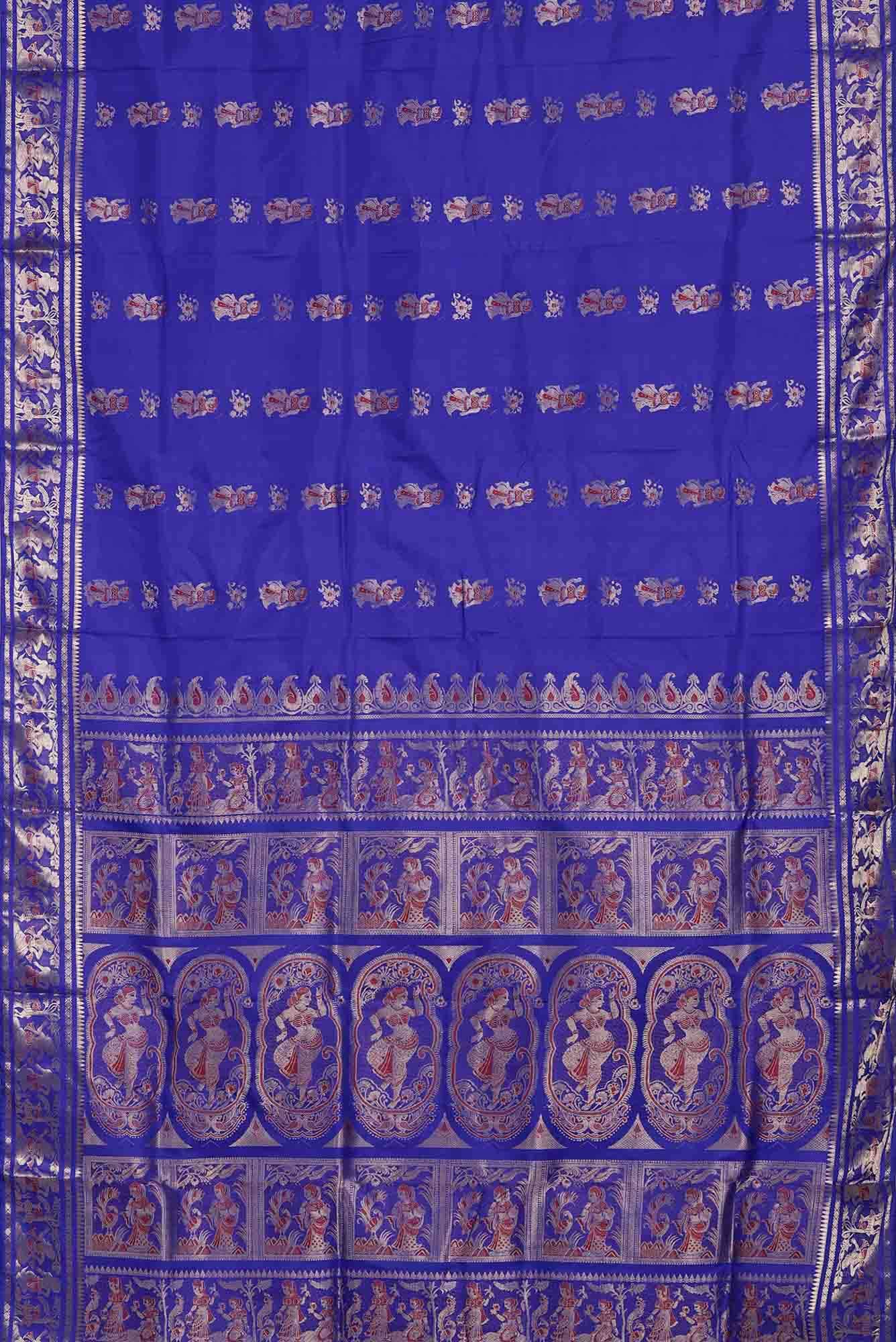 Blue Baluchari Silk Saree