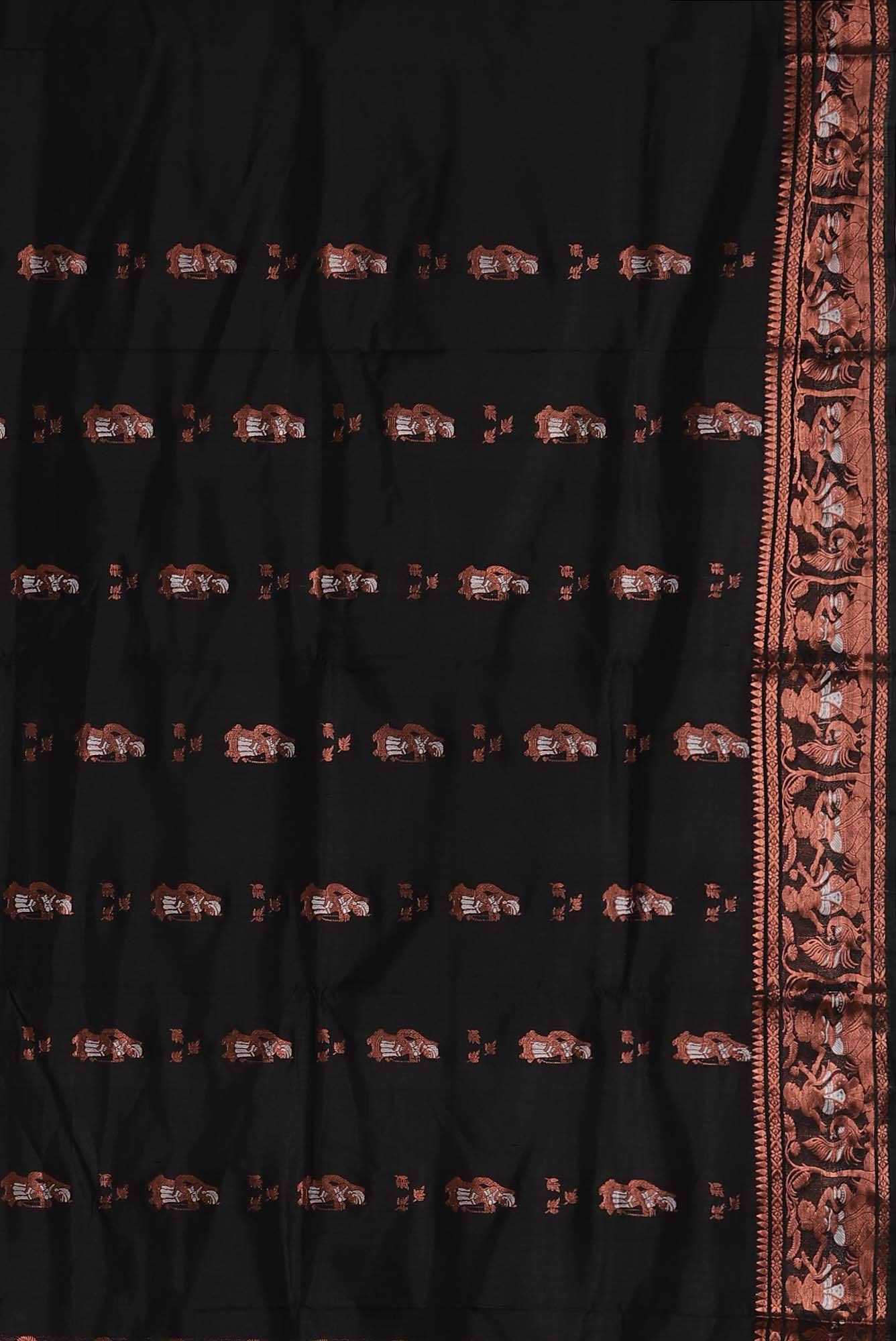 Black Baluchari Silk Saree
