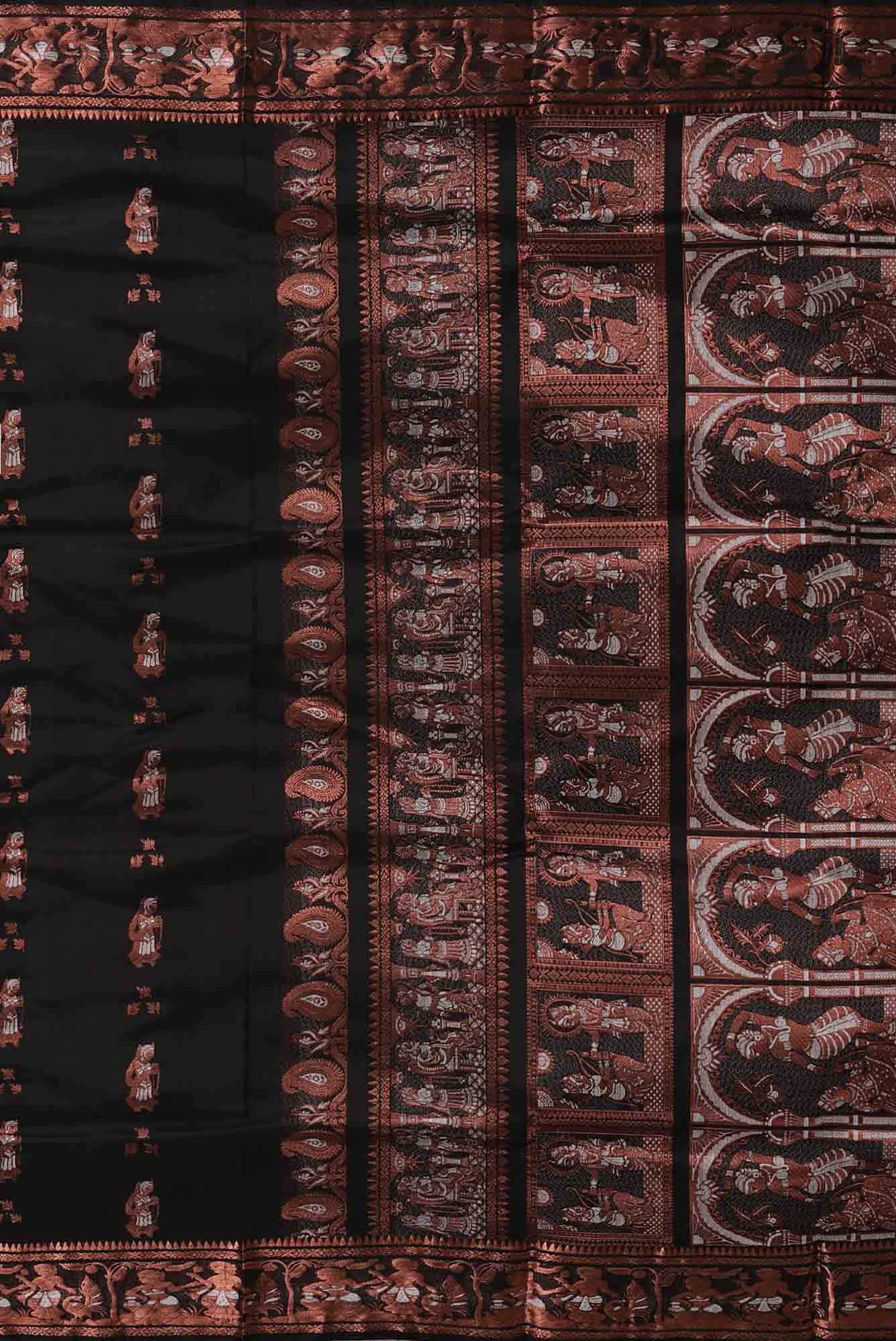 Black Baluchari Silk Saree