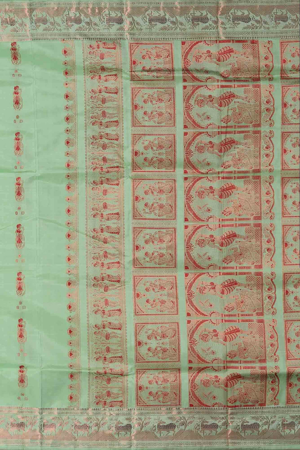 Green Baluchari Silk Saree