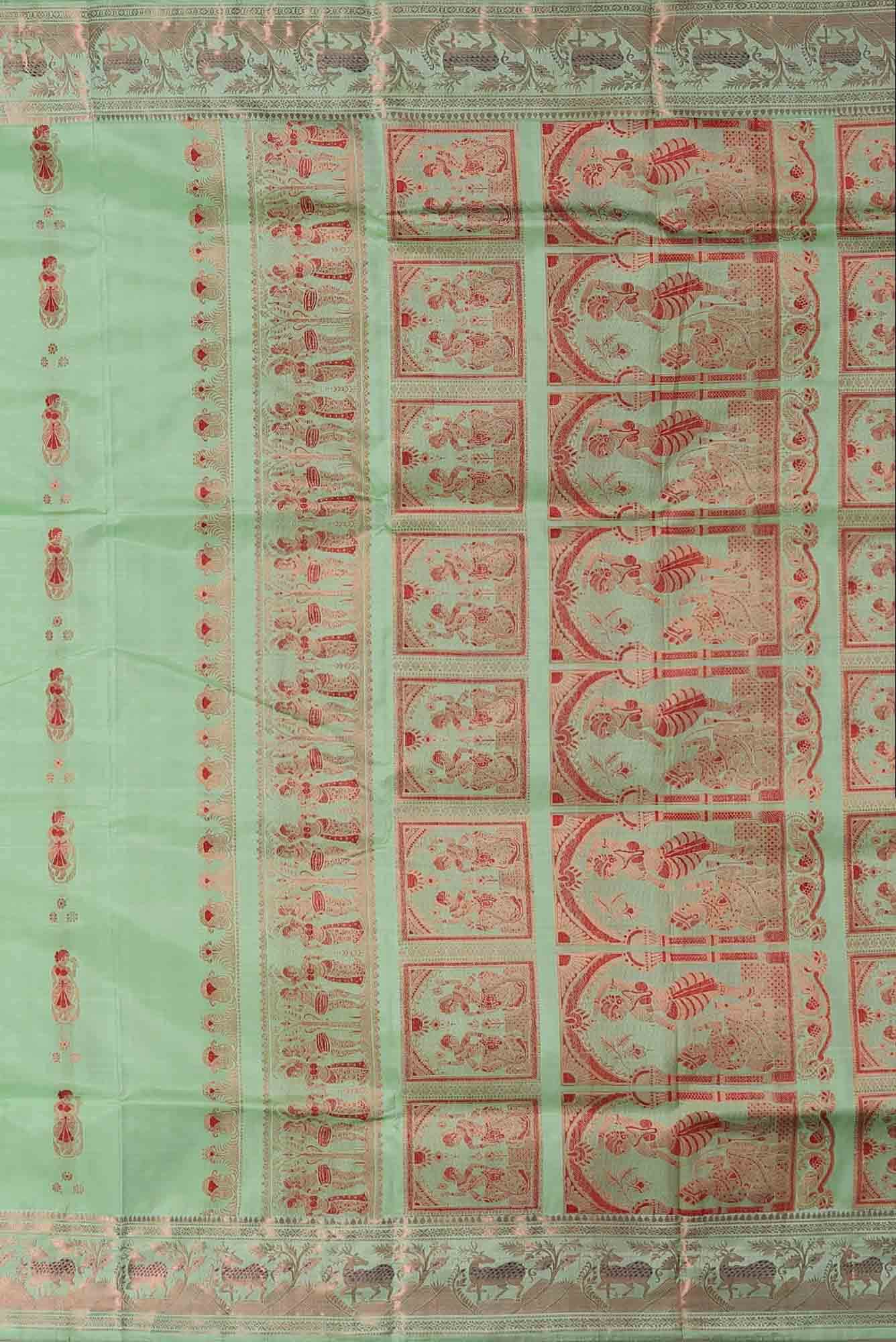 Green Baluchari Silk Saree
