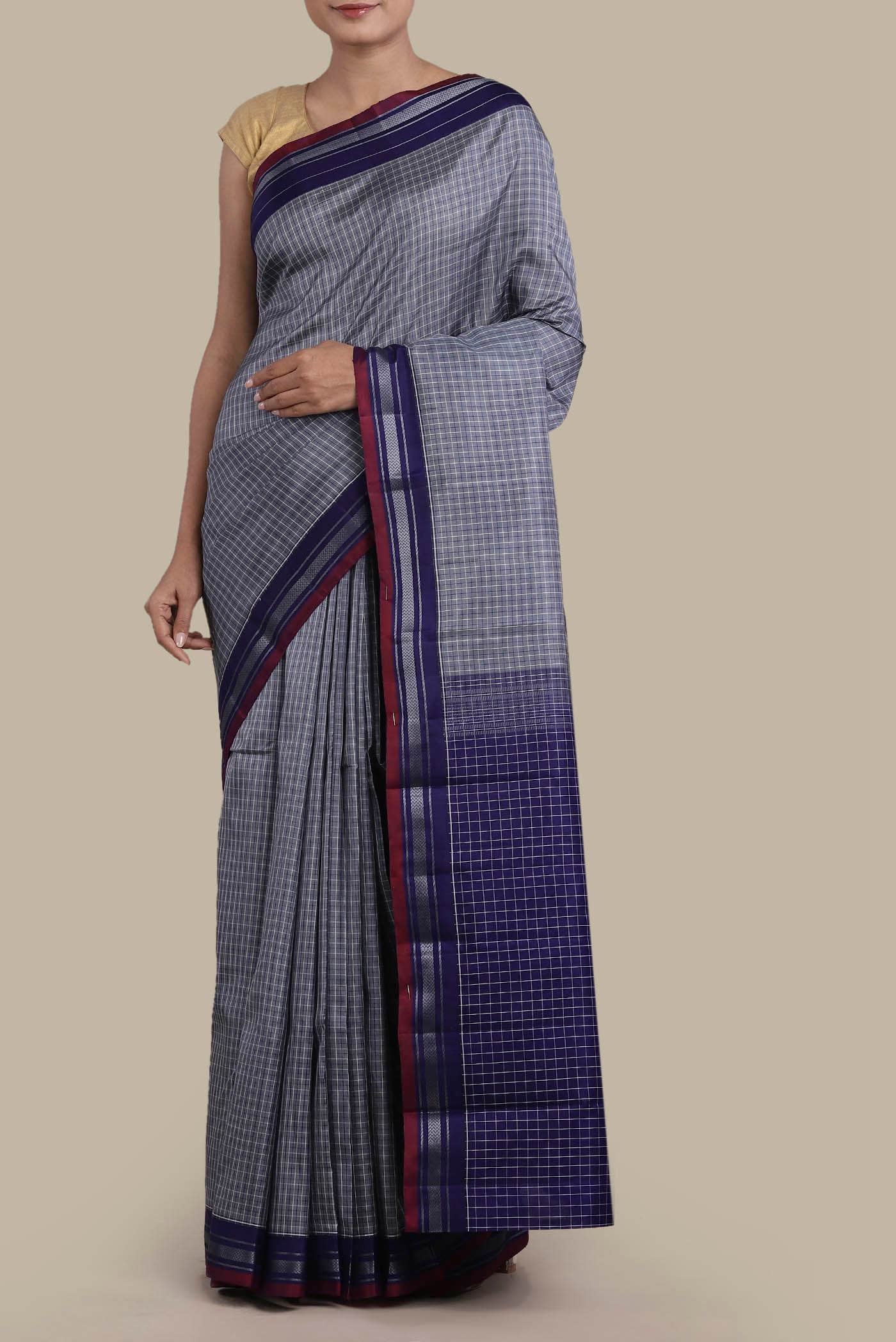 Blue Kanchipuram Silk Saree