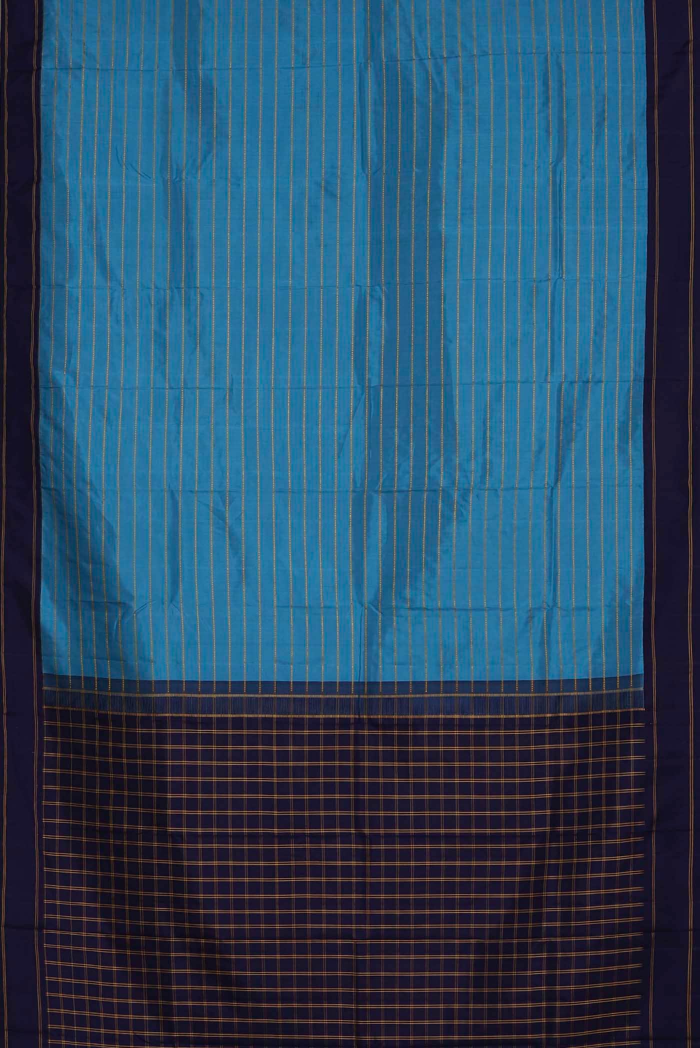 Blue Kanchipuram Silk Saree