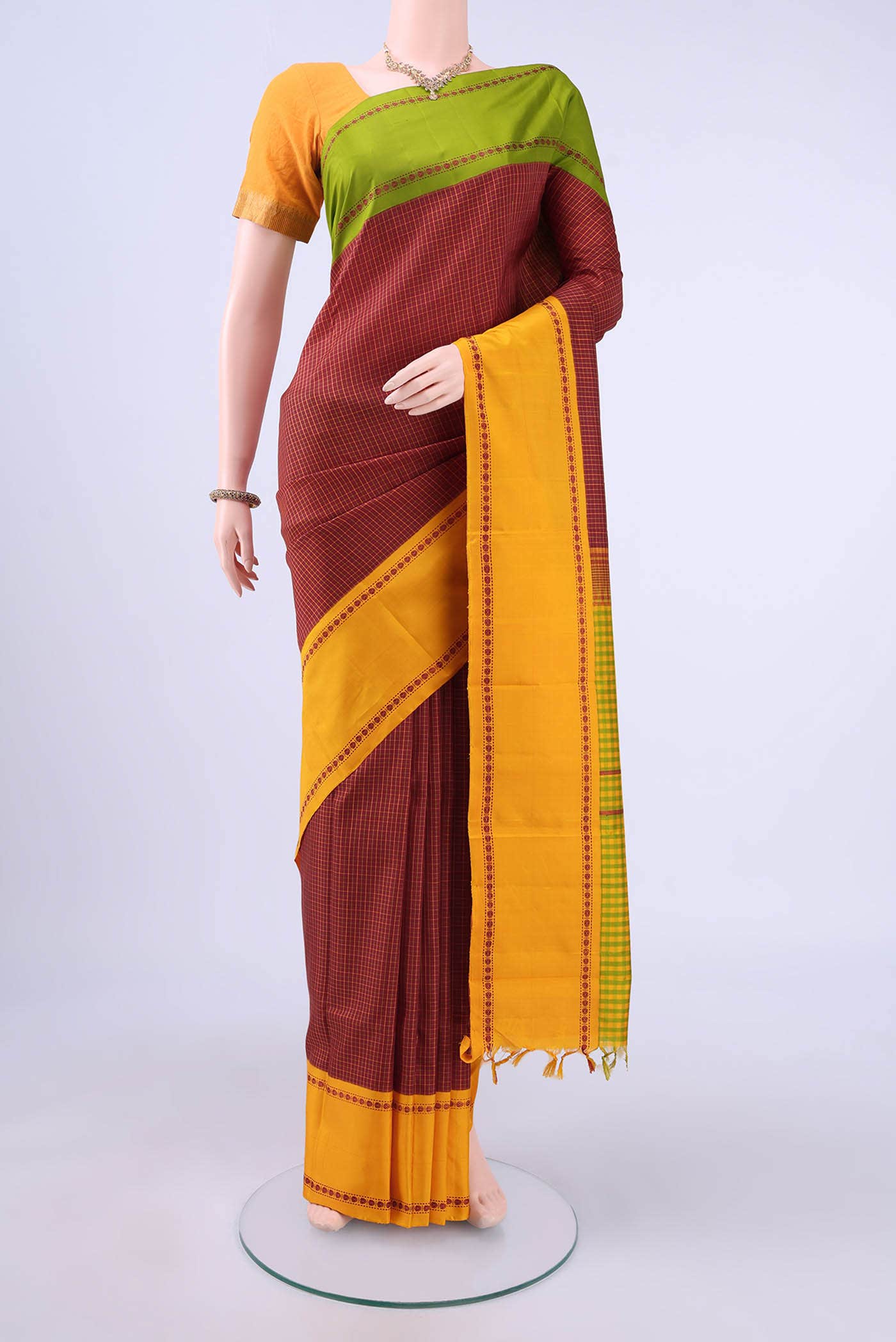 Maroon Kanchipuram Saree