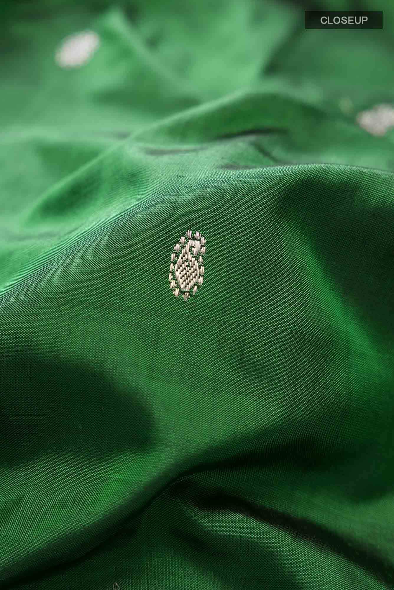 Green Dual Tone Paithani Silk Saree