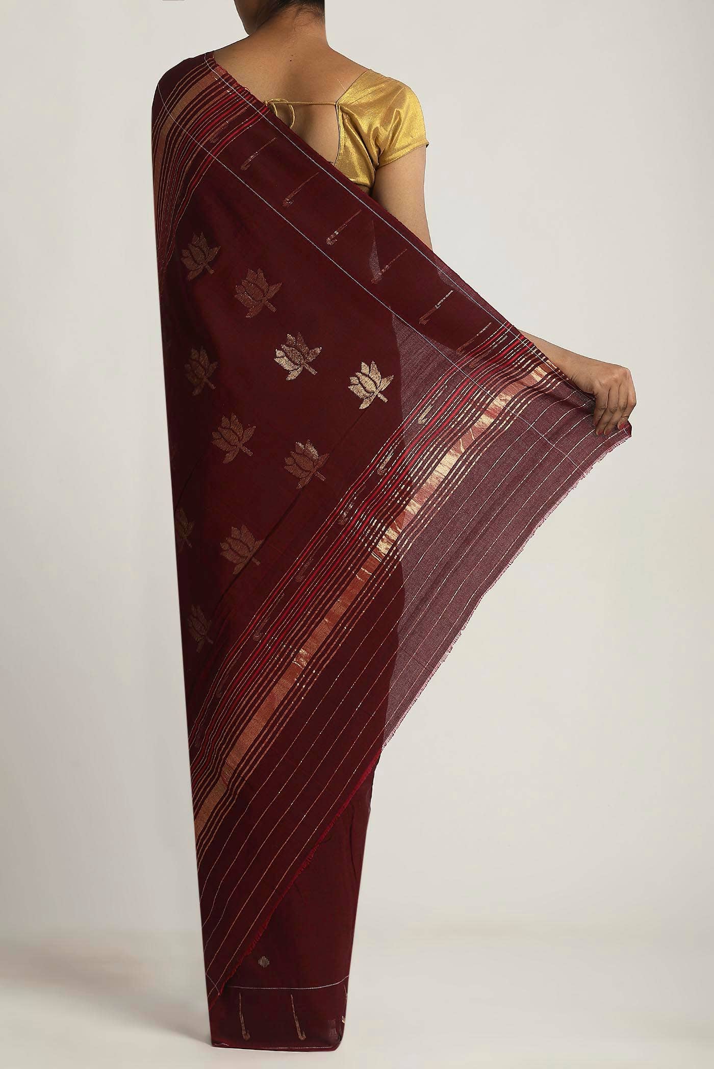 Maroon Paithani Cotton Saree