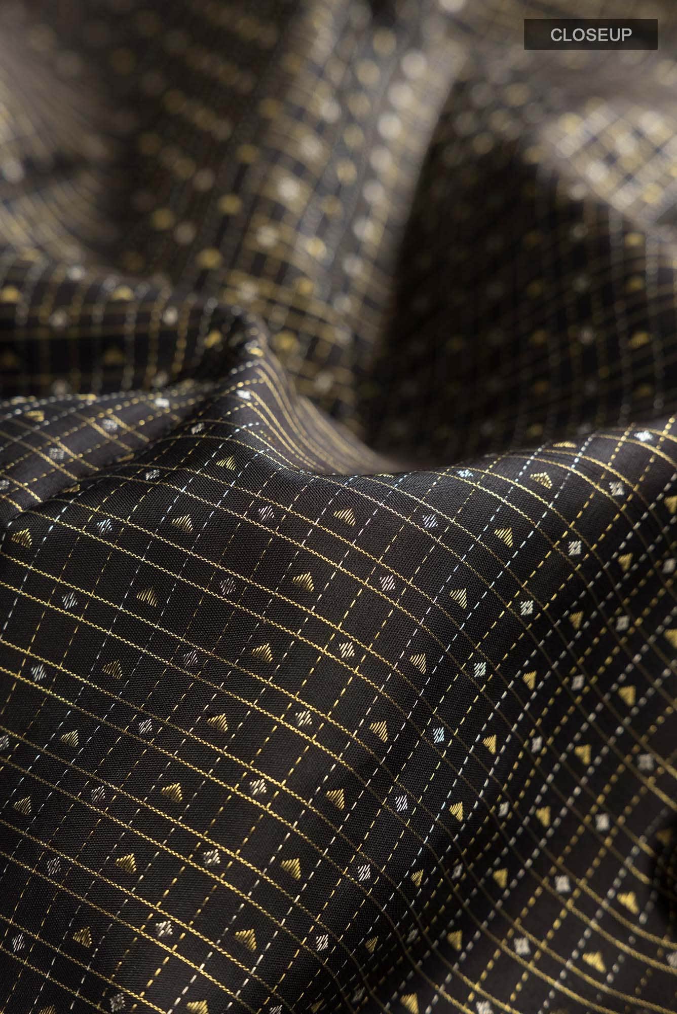 Black Kanchipuram Silk Saree