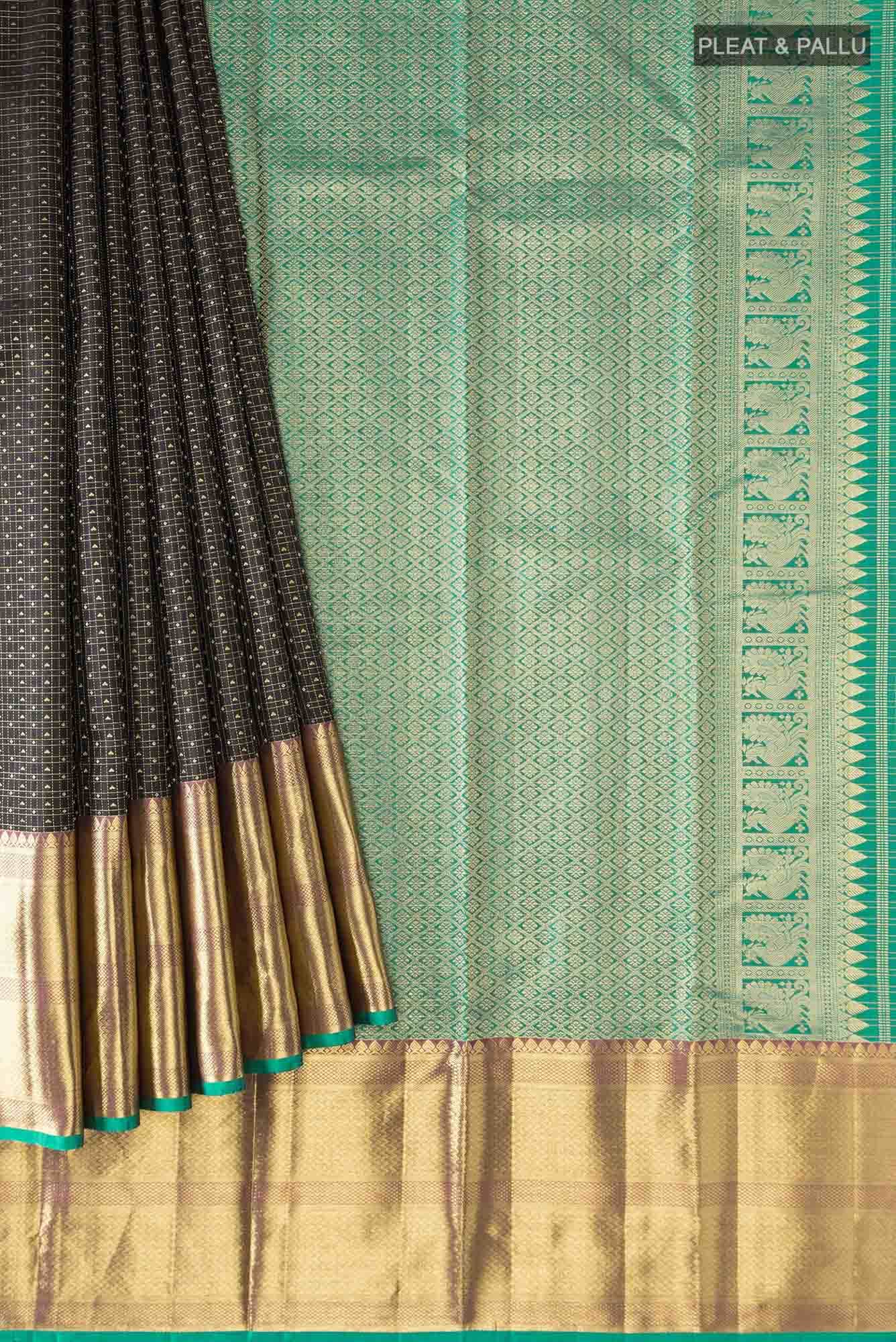 Black Kanchipuram Silk Saree