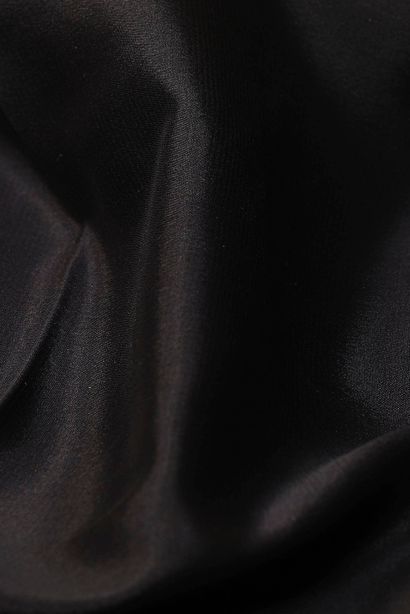 Black Mysore Crepe Saree