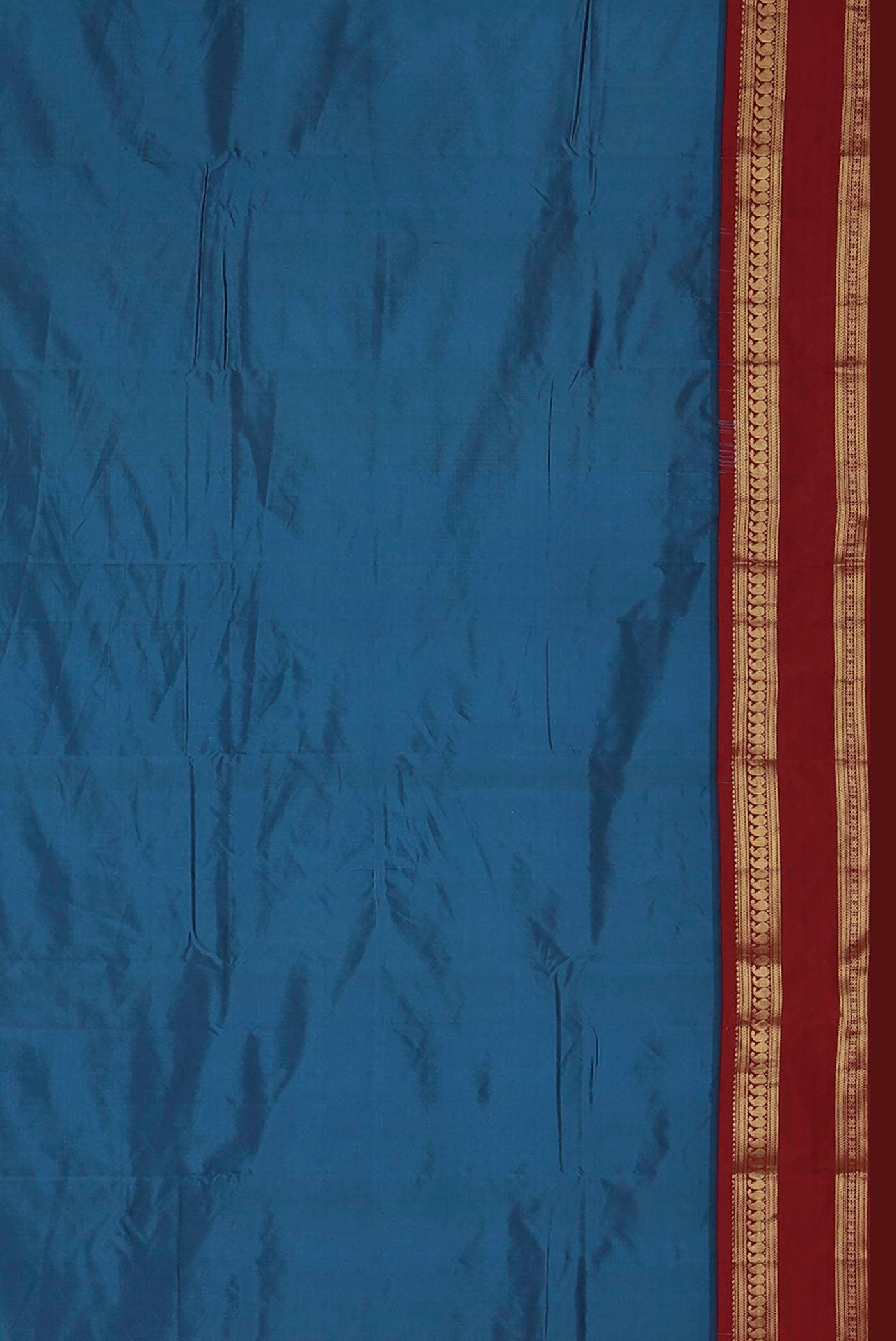 Blue Blended Bangalore Silk Saree