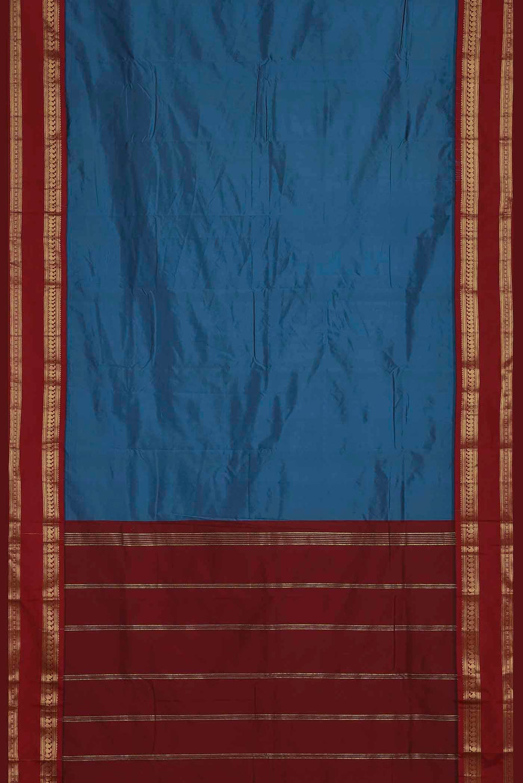 Blue Blended Bangalore Silk Saree