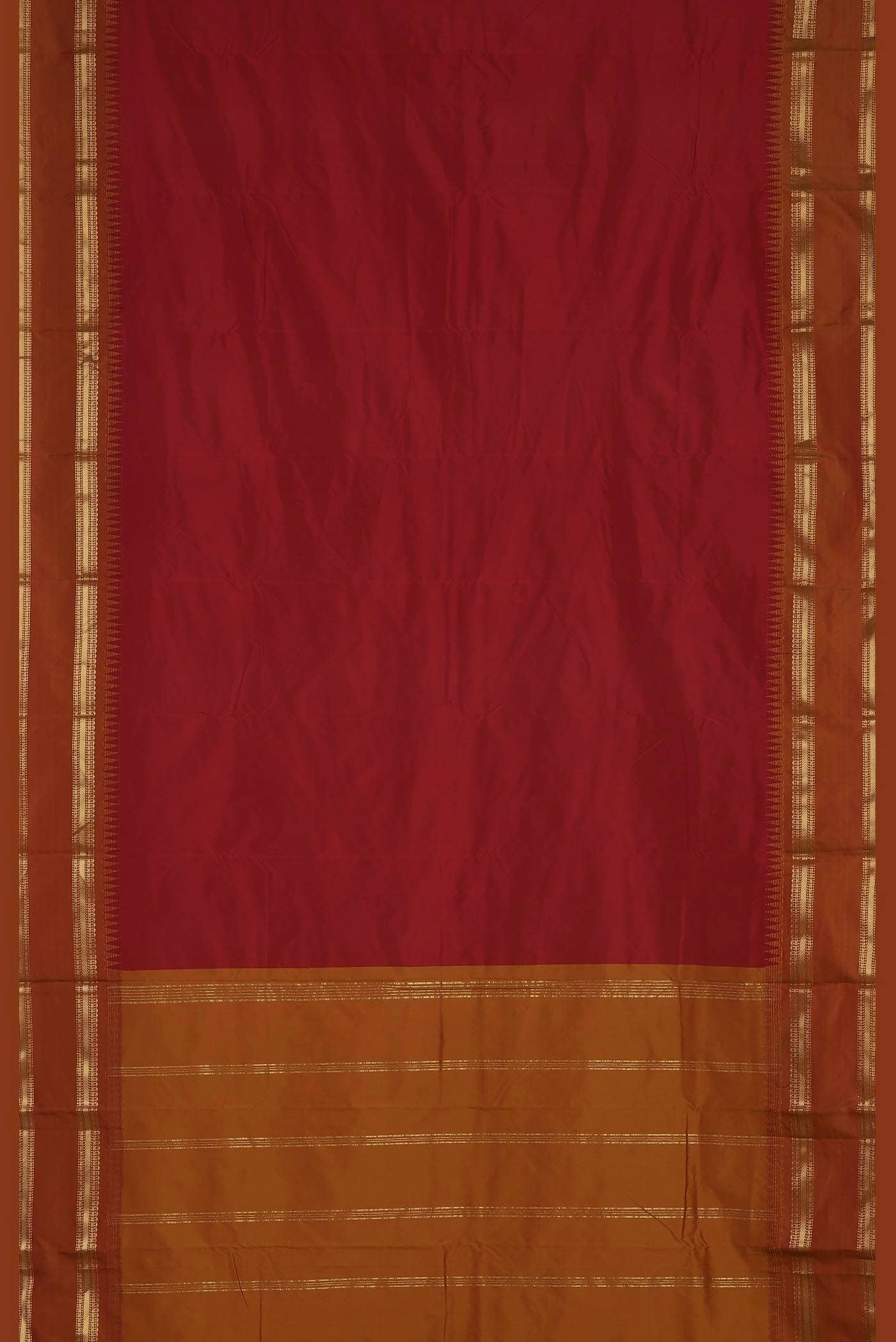 Red Blended Bangalore Silk Saree