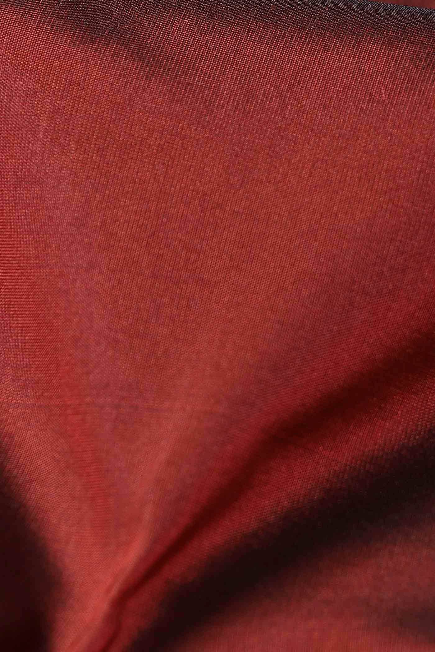 Red Blended Bangalore Silk Saree