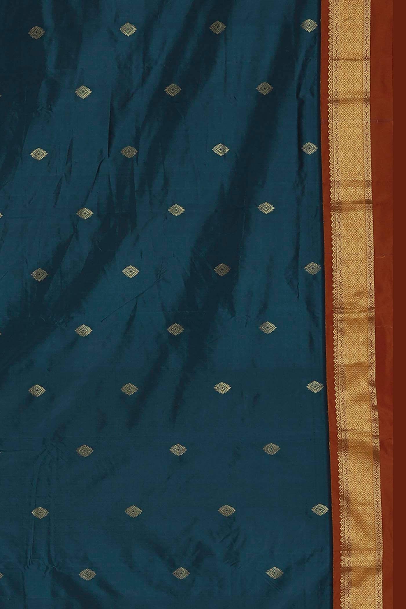 Blue Blended Bangalore Silk Saree