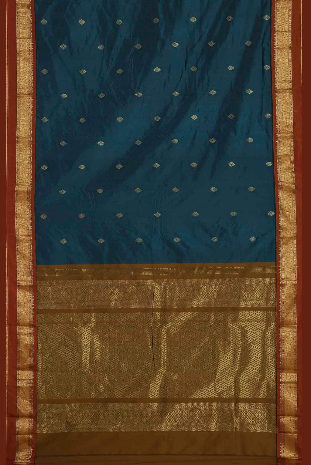 Blue Blended Bangalore Silk Saree