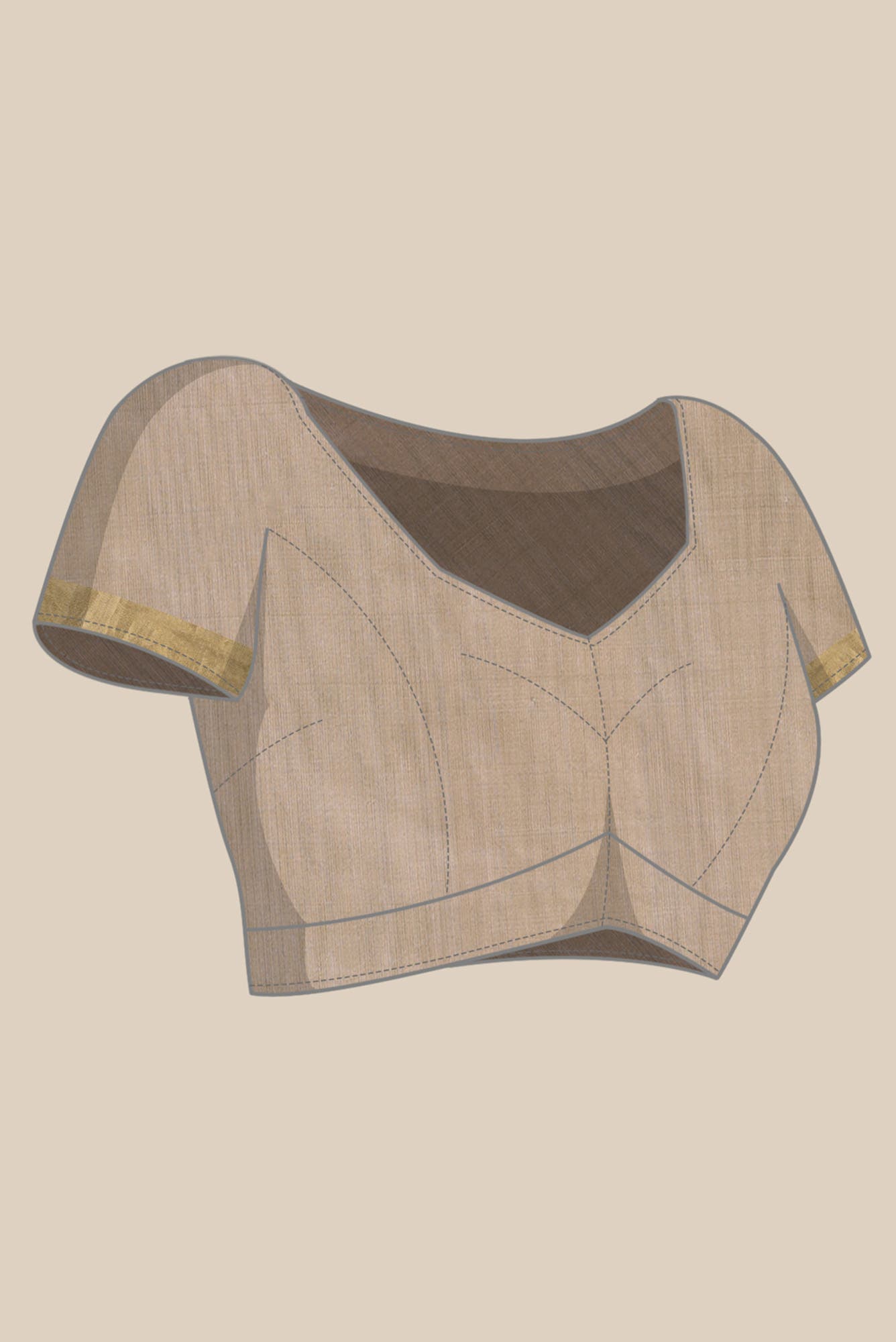 Beige Soft Silk Saree