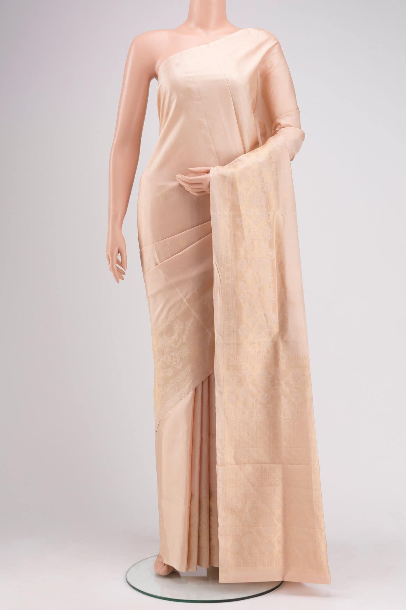 Beige Soft Silk Saree
