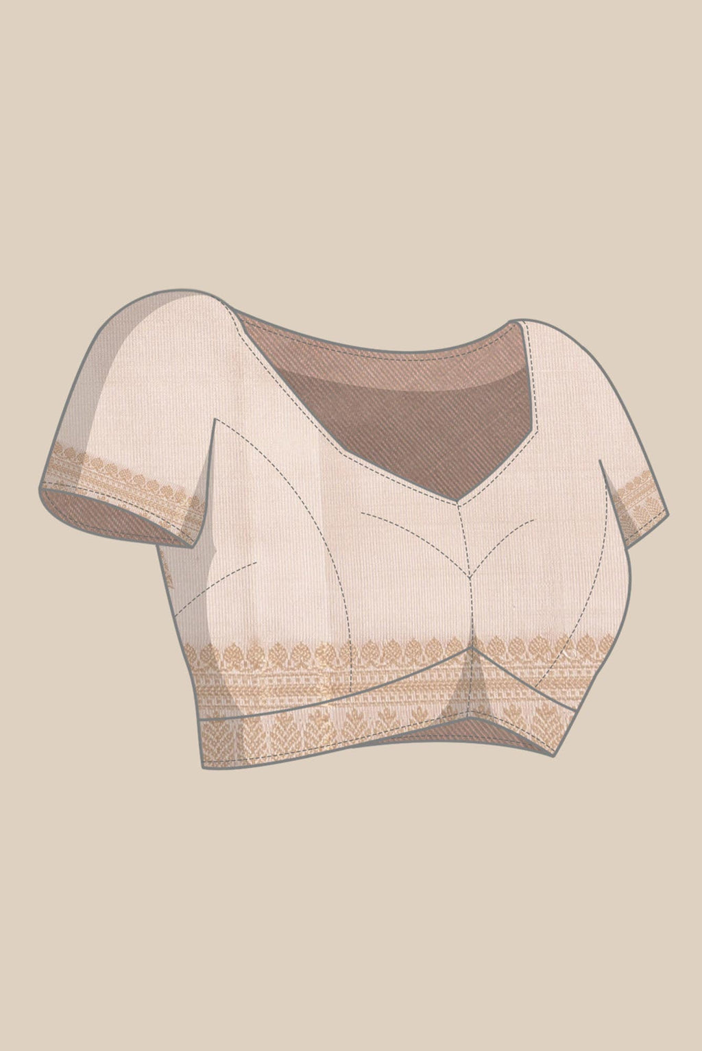 Cream Soft Silk Saree